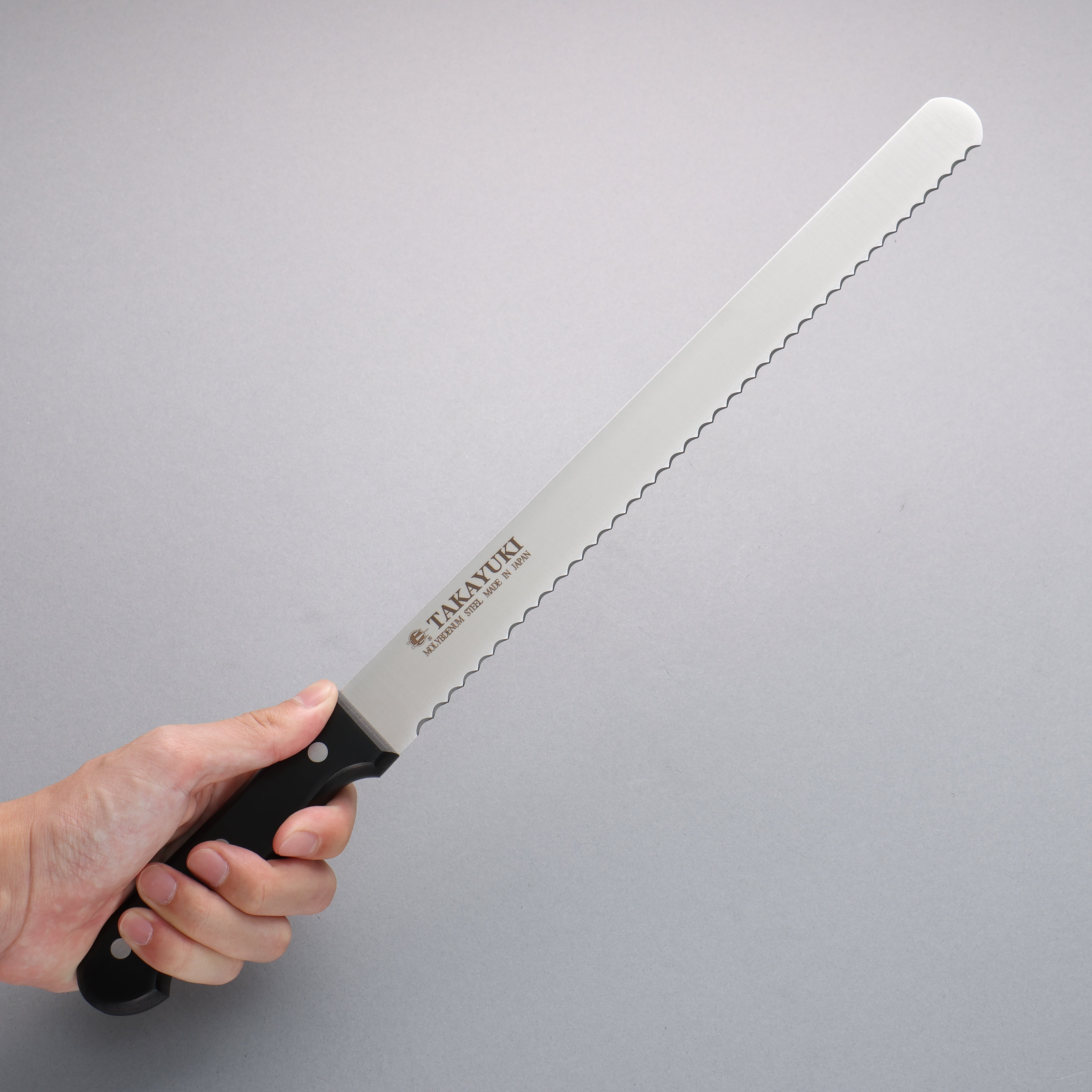 堺 孝行 鉬鋼(MOL) 麵包刀 300mm - 清助刃物