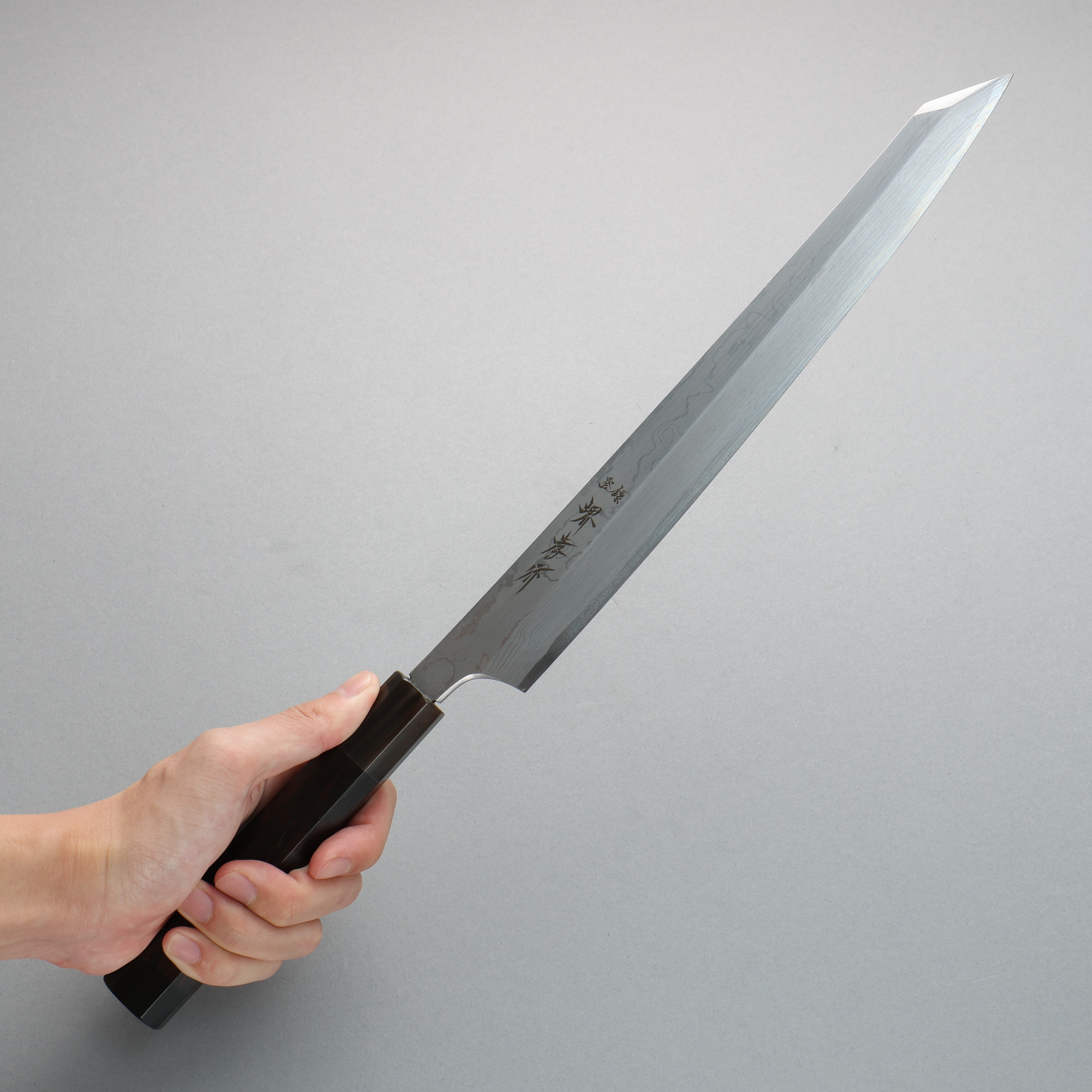 堺 孝行 青龍 青鋼二號 切付柳刃 300mm 附刀鞘 - 清助刃物