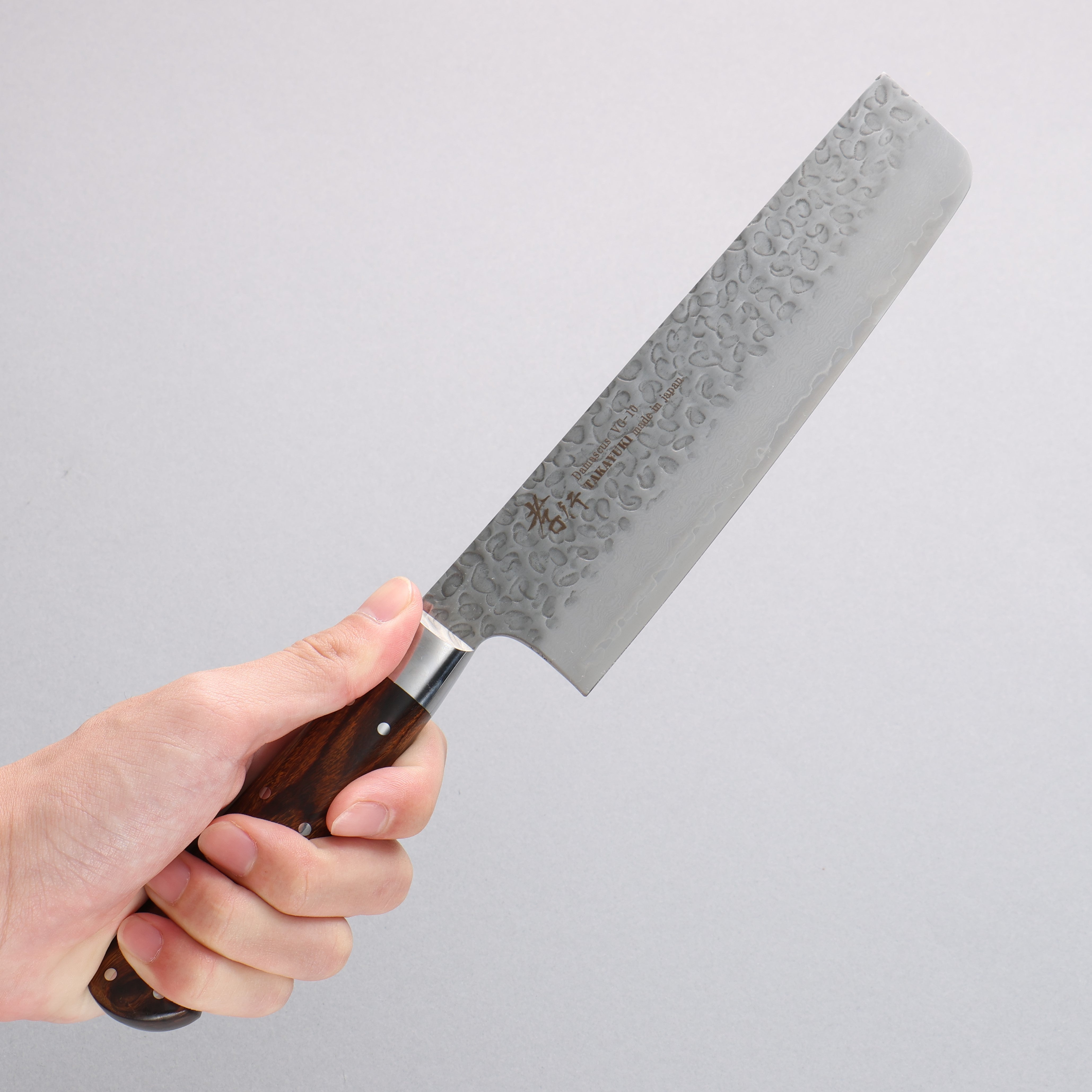堺 孝行 VG10 33層 大馬士革紋 菜切 160mm 沙漠鐵木(杉原型) 握把 - 清助刃物