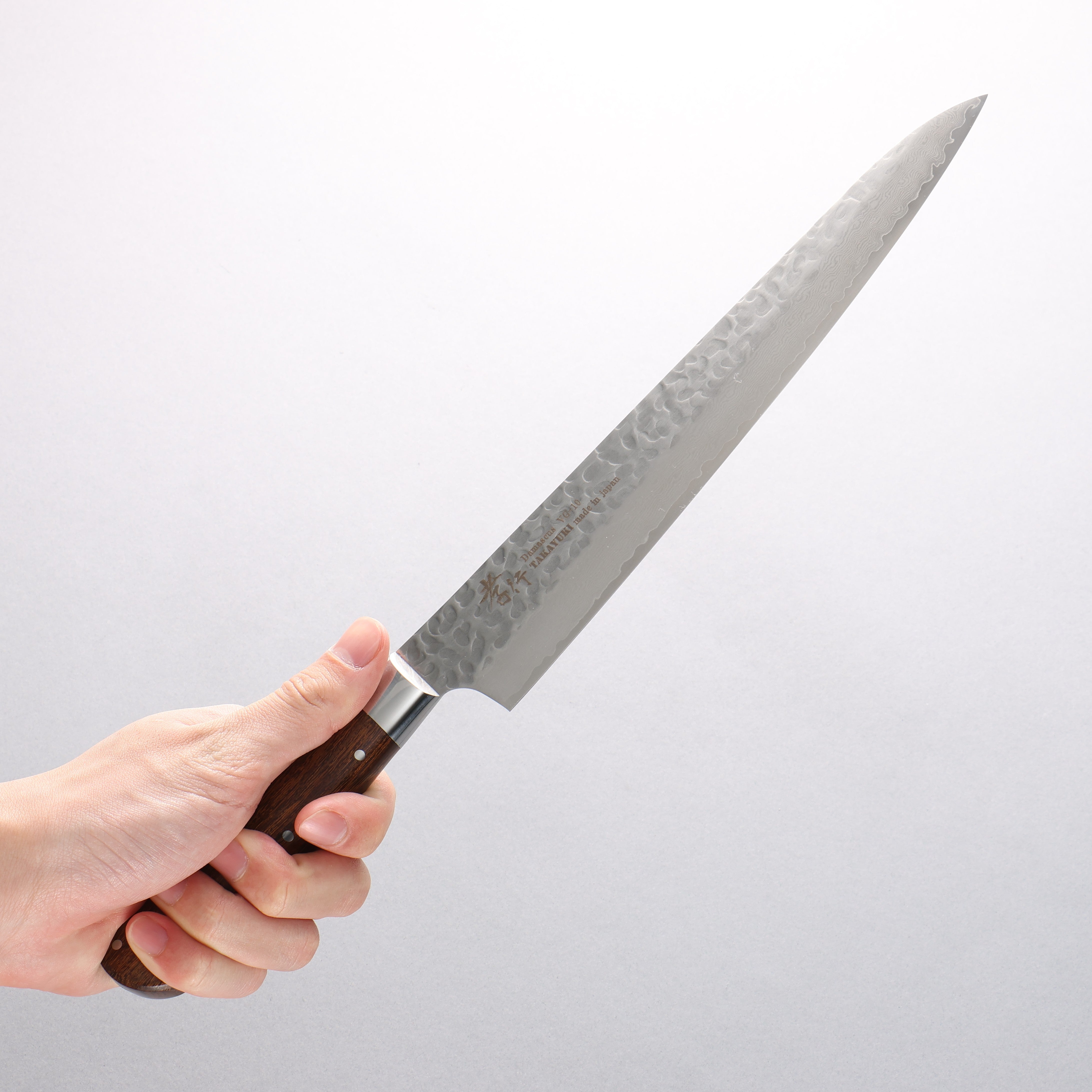 堺 孝行 VG10 33層 大馬士革紋 筋引 240mm 沙漠鐵木(杉原型) 握把 - 清助刃物