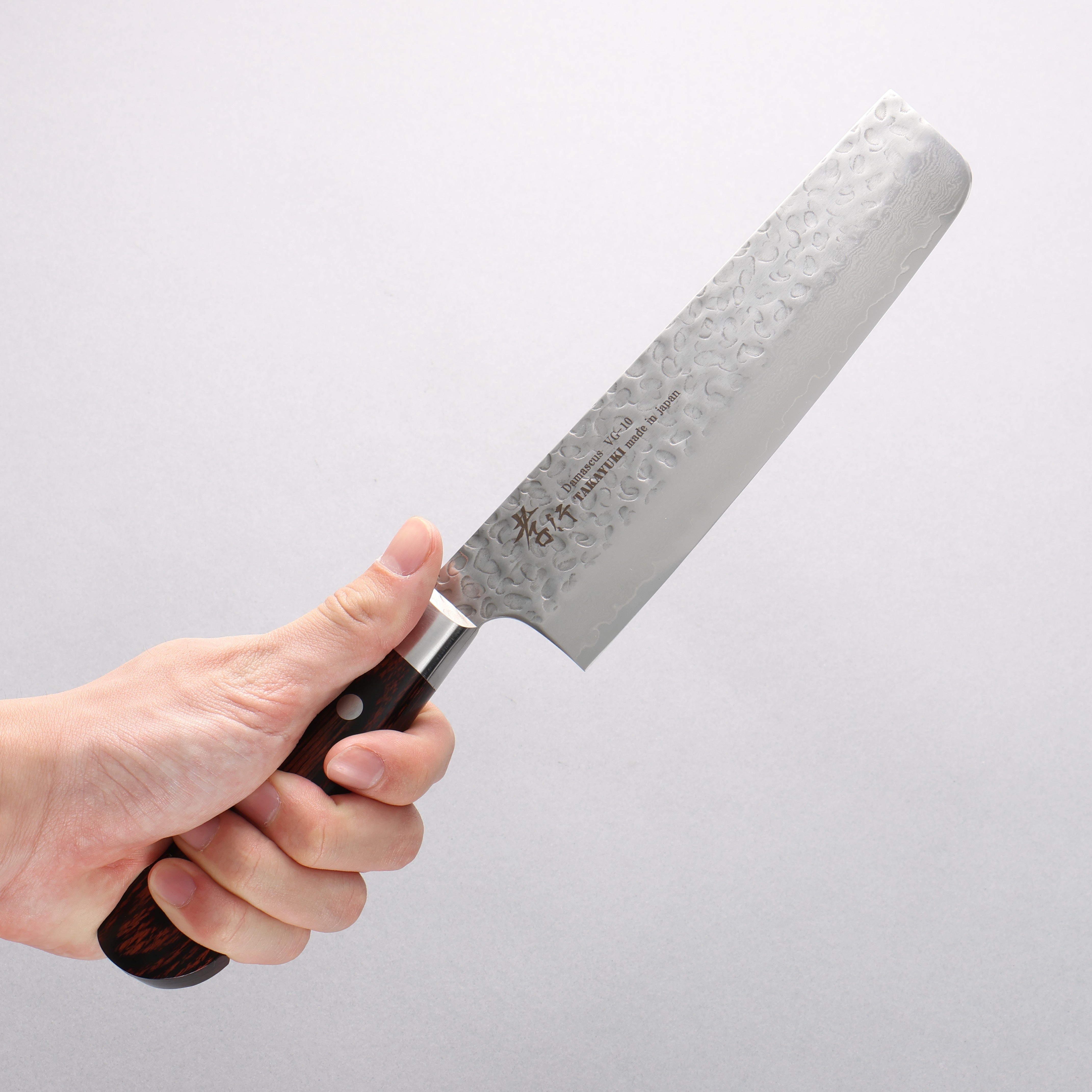 堺 孝行 VG10 33層 大馬士革紋 菜切 160mm 桃花心合成木 握把 - 清助刃物