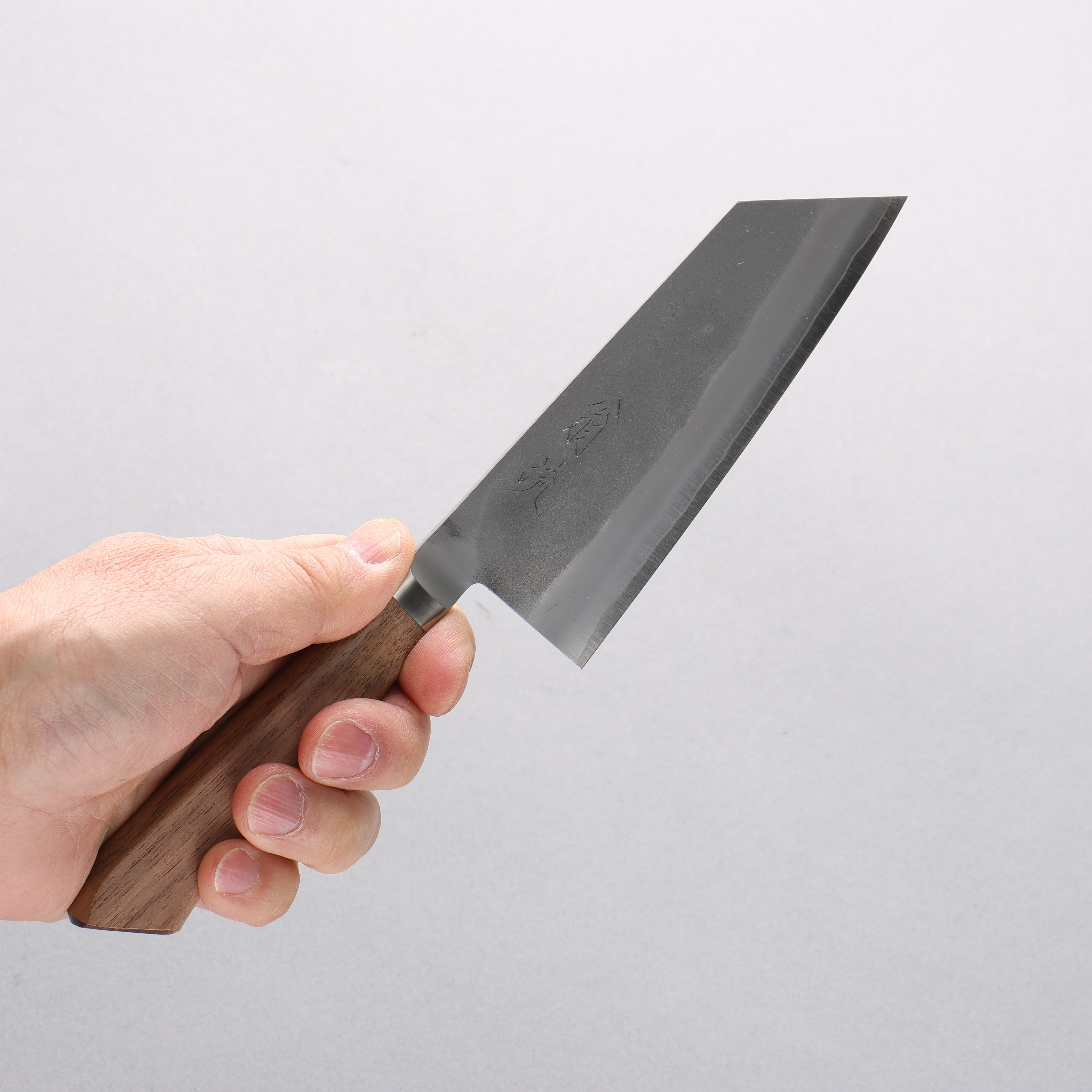 翁流 SLD 鋼 梨地 小文化刀 125mm 核桃木 握把 - 清助刃物