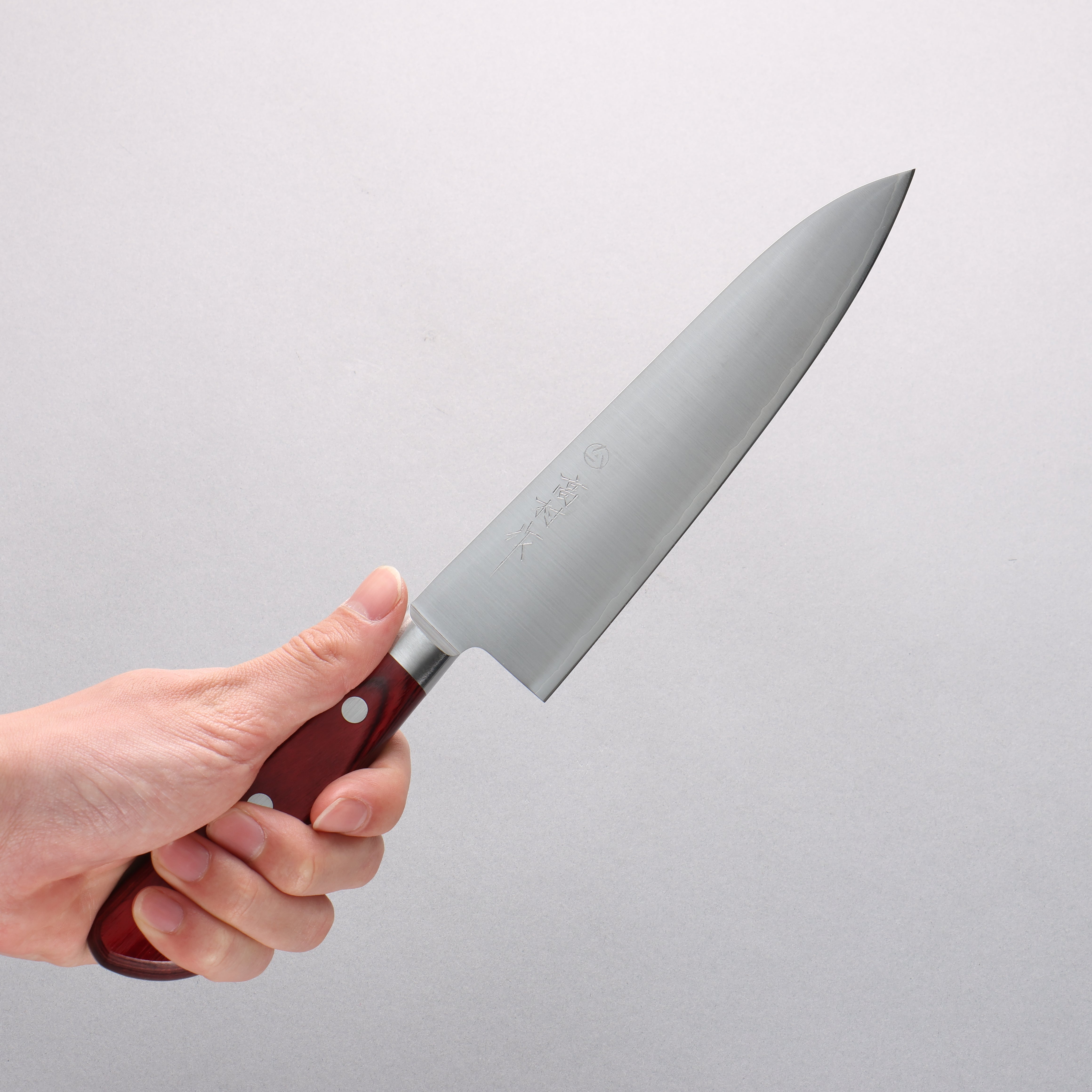 高村刃物 SG2 牛刀 180mm 紅合成木 握把 - 清助刃物