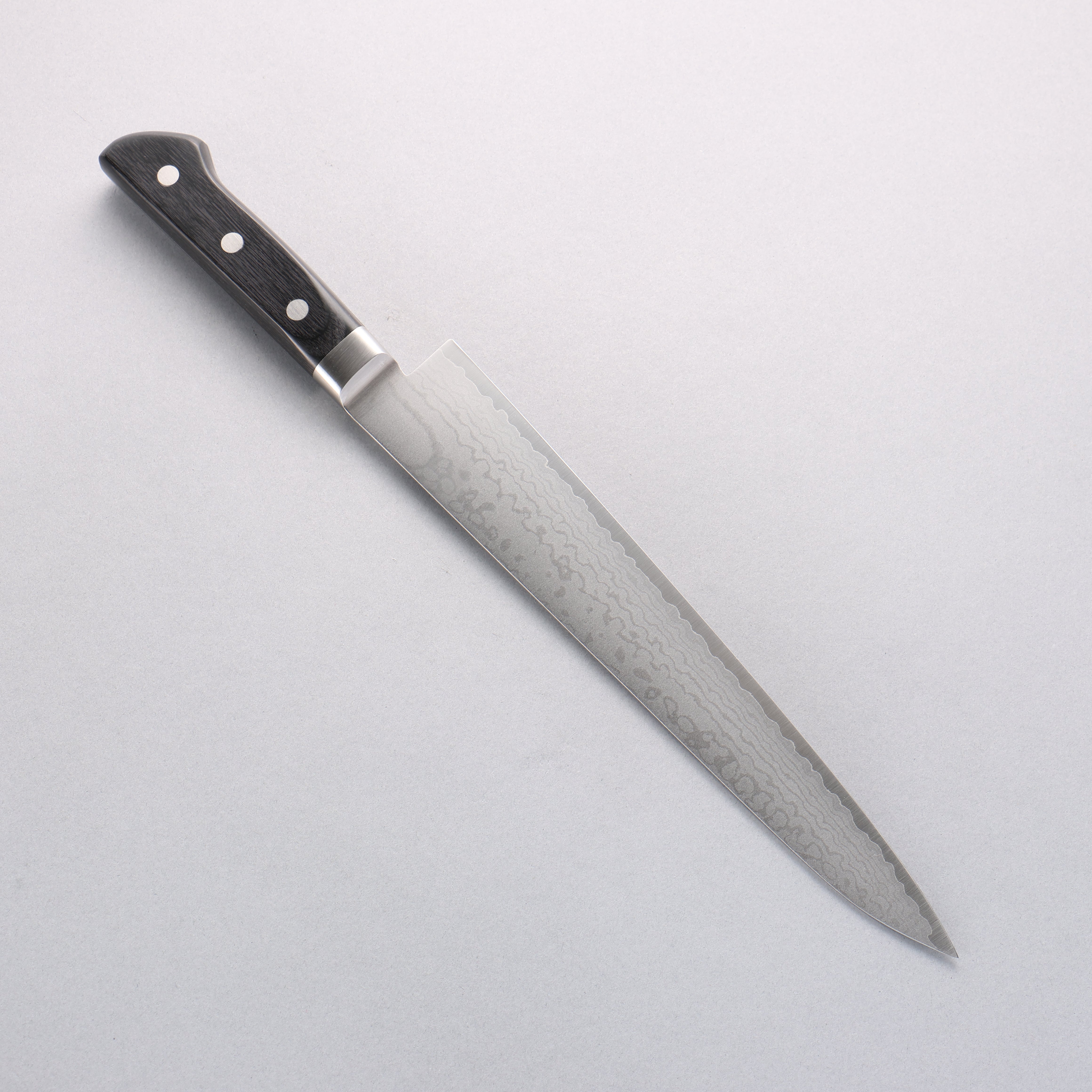 清助 VG10 大馬士革紋 筋引 240mm 黑合成木 握把 - 清助刃物