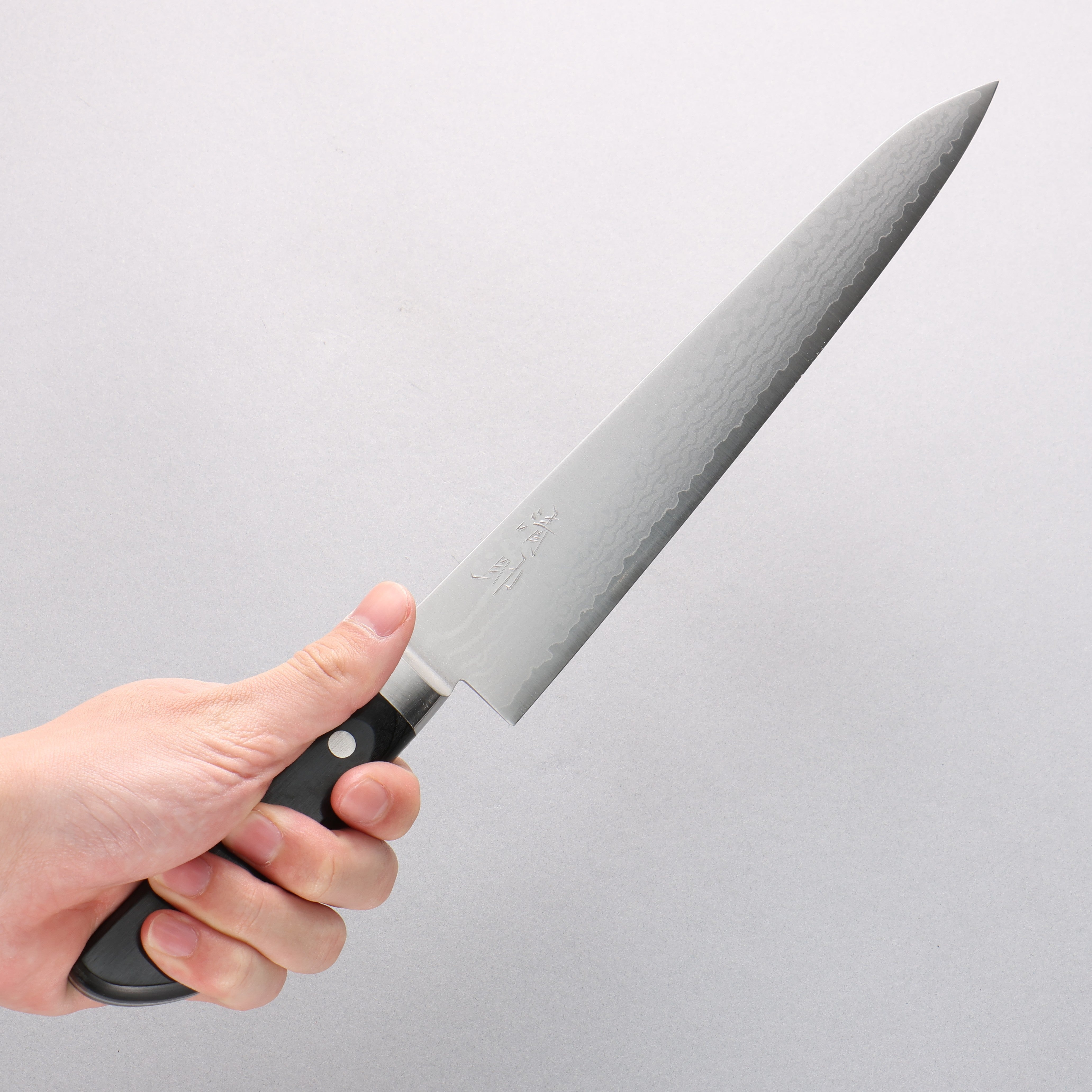 清助 VG10 大馬士革紋 筋引 240mm 黑合成木 握把 - 清助刃物