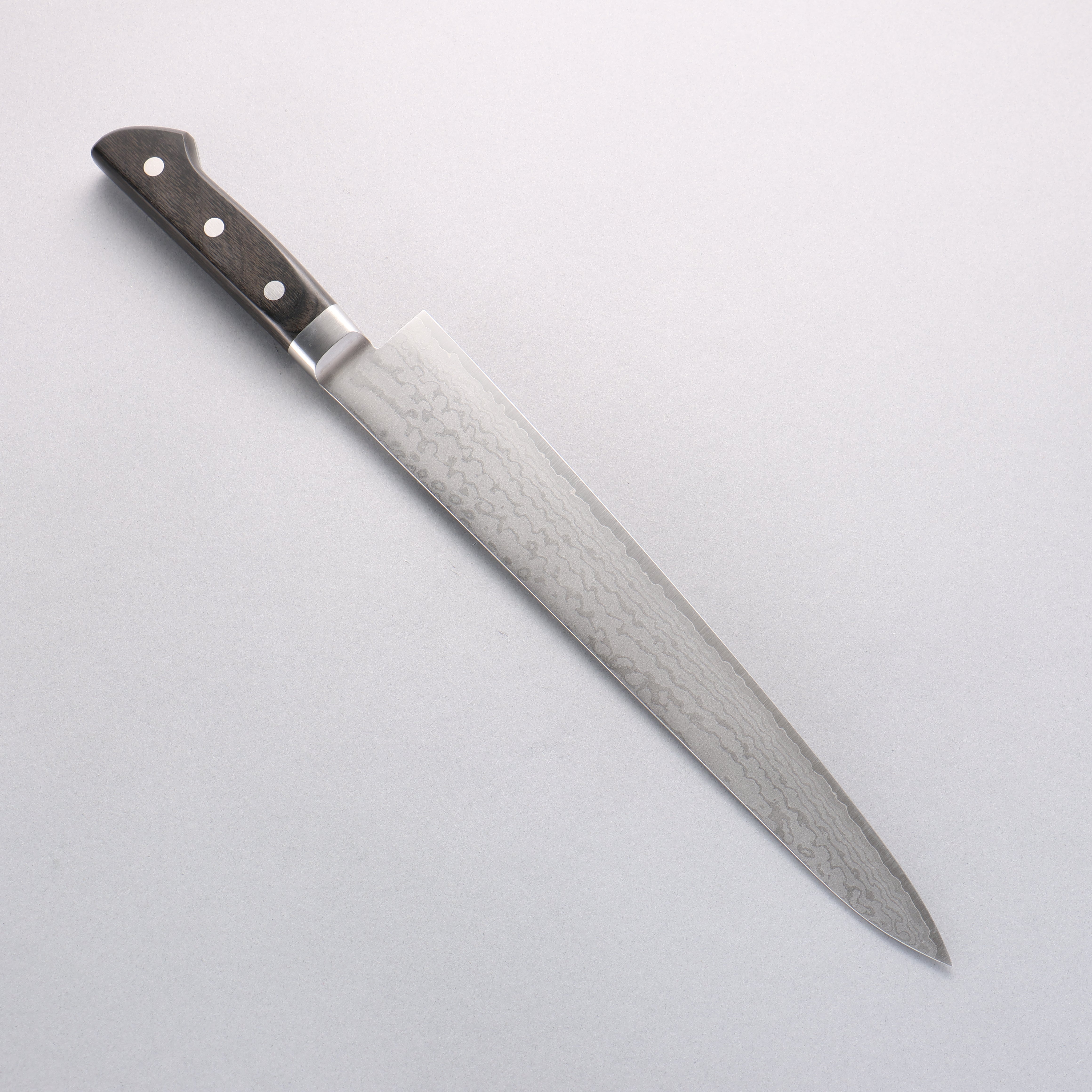 清助 VG10 大馬士革紋 筋引 270mm 黑合成木 握把 - 清助刃物