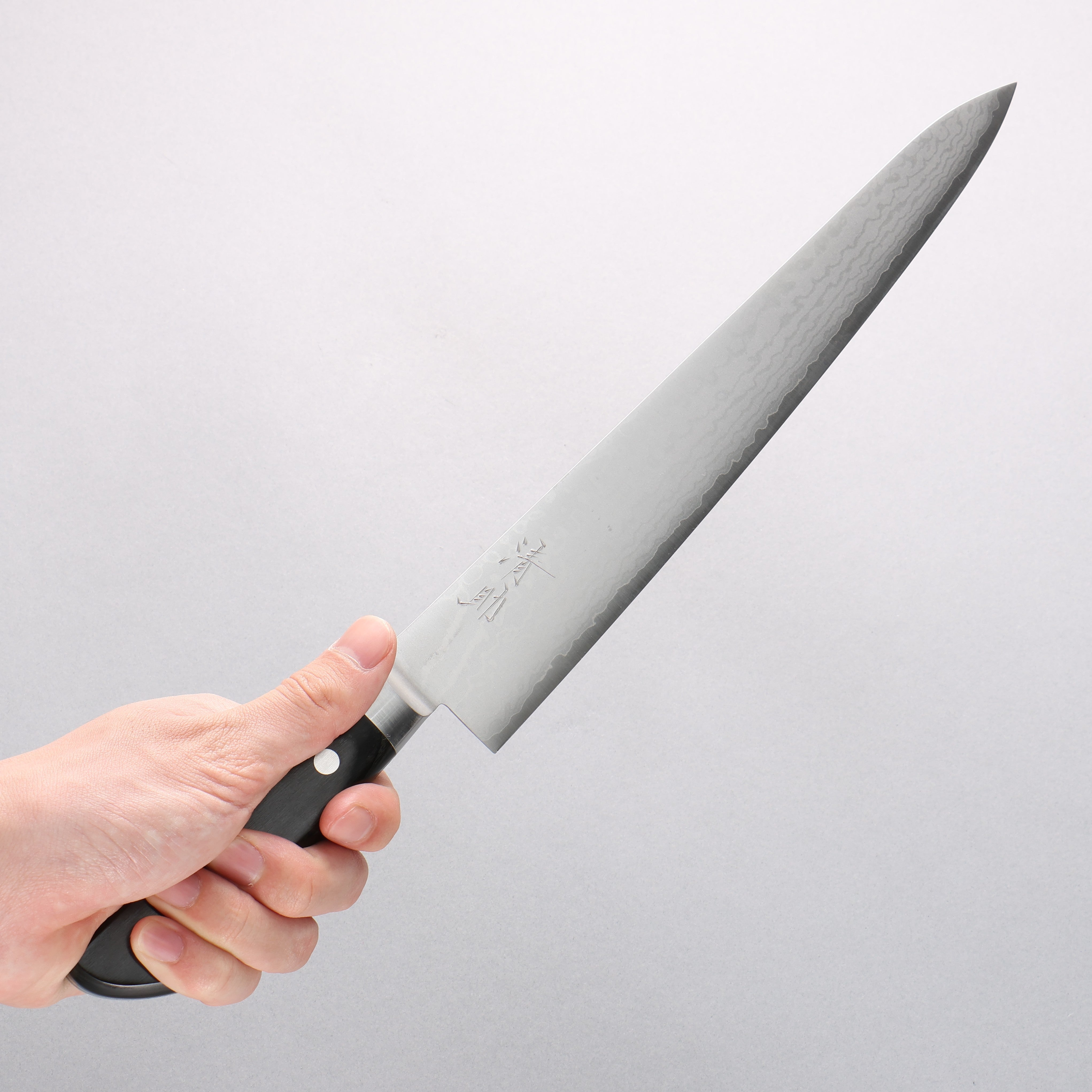 清助 VG10 大馬士革紋 筋引 270mm 黑合成木 握把 - 清助刃物