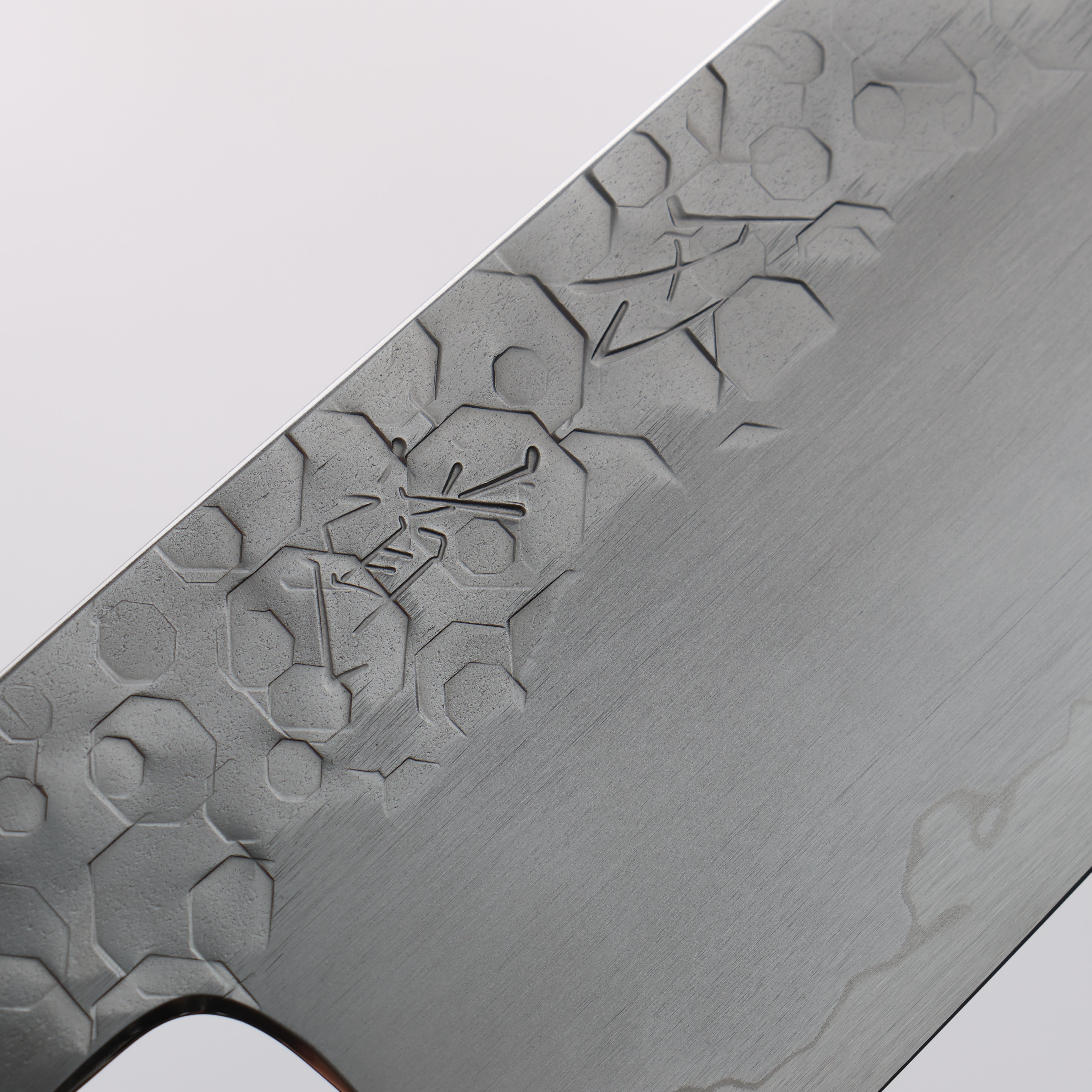 刃道 潮騒 SG2 鎚目 小文化刀 135mm 漆塗 (木地呂塗) 握把 - 清助刃物