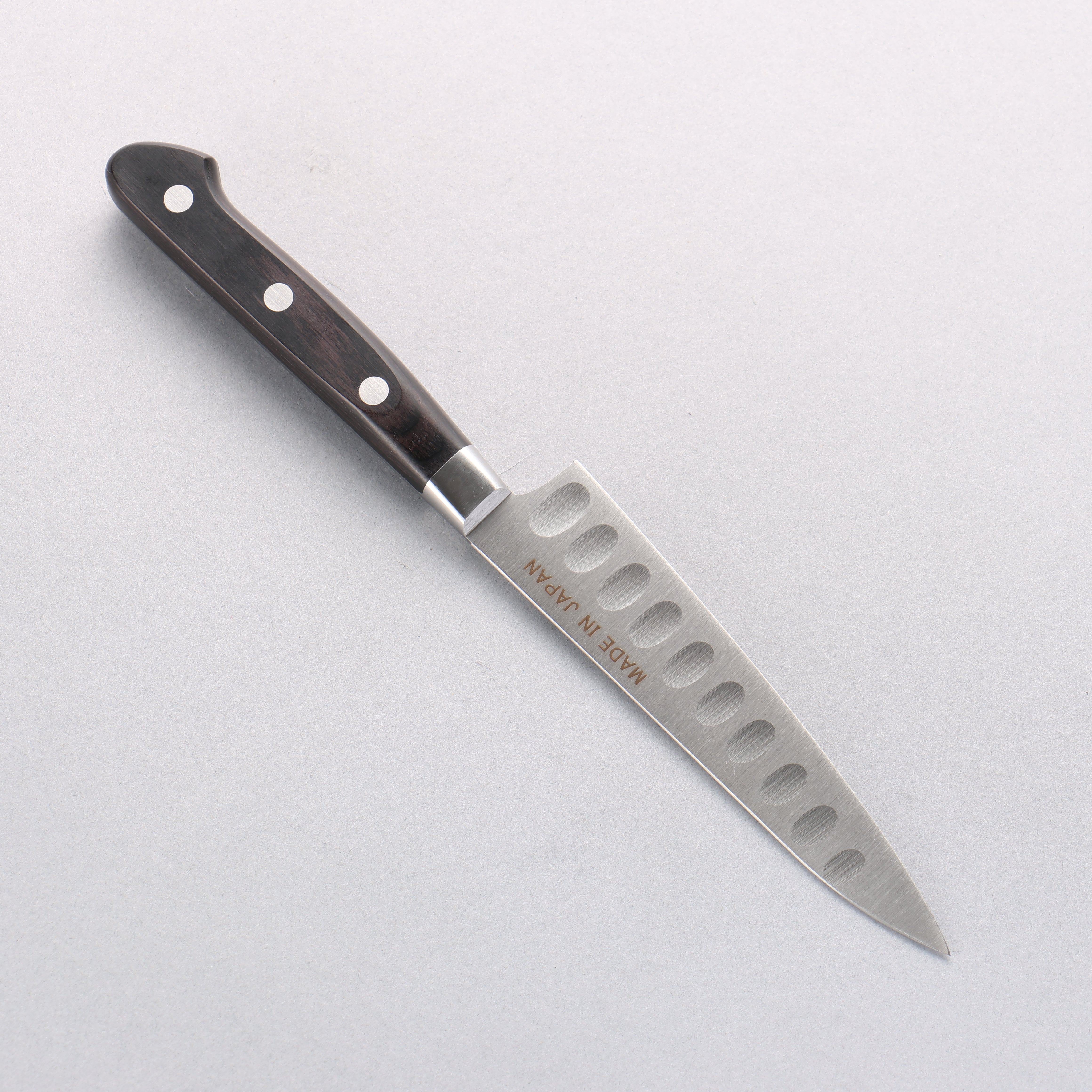 清助 瑞典鋼 多用途小鮭魚刀 120mm 黑合成木 握把 - 清助刃物