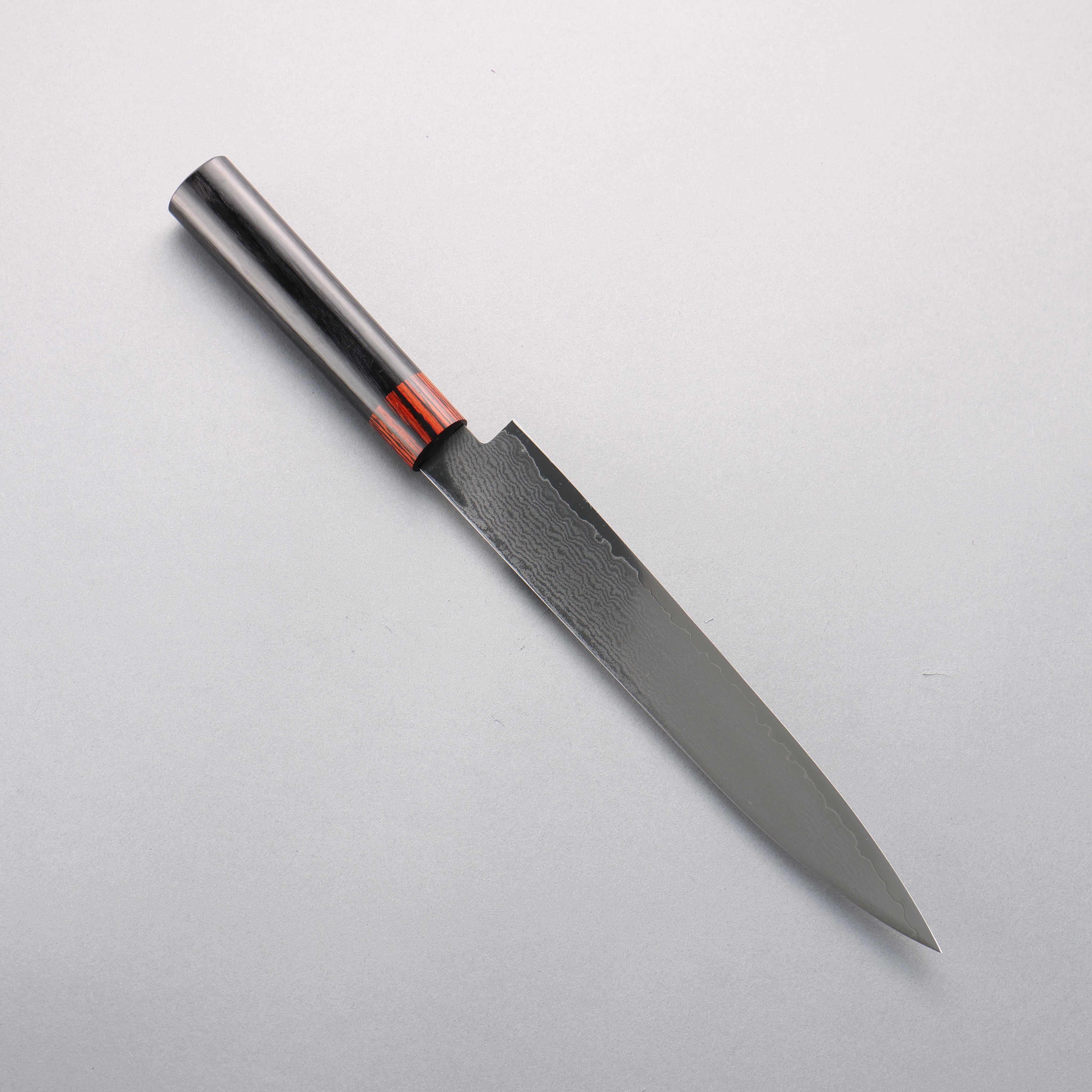 清助 VG10 33層 鎚目 大馬士革紋 筋引 210mm 黑合成木 握把 - 清助刃物