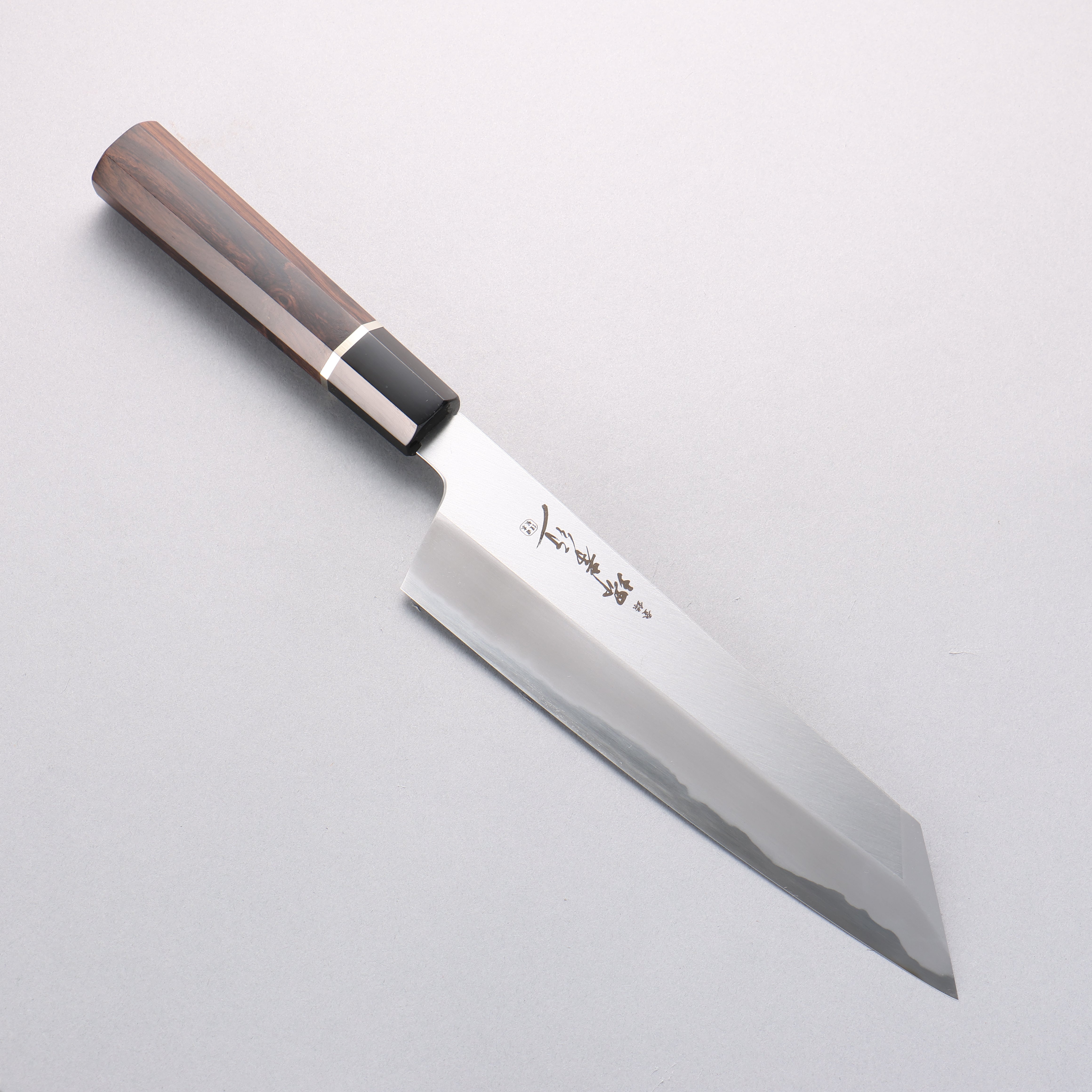 堺 孝行 焰 青鋼二號 劍型牛刀 225mm 黑檀握把 - 清助刃物