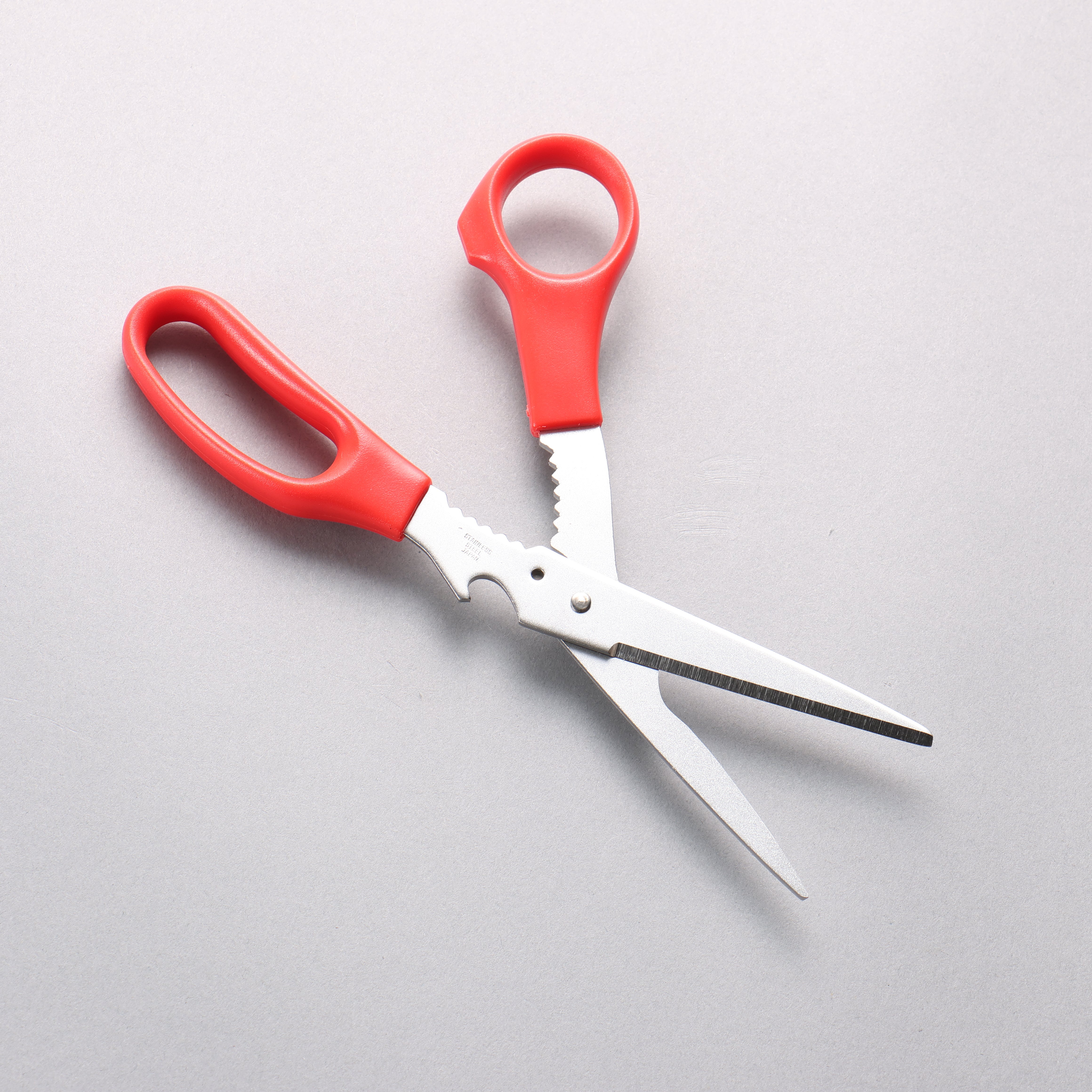 Top Products 多用途不鏽鋼廚房剪刀 紅色塑膠手柄 70 x 200 x 15mm - 清助刃物