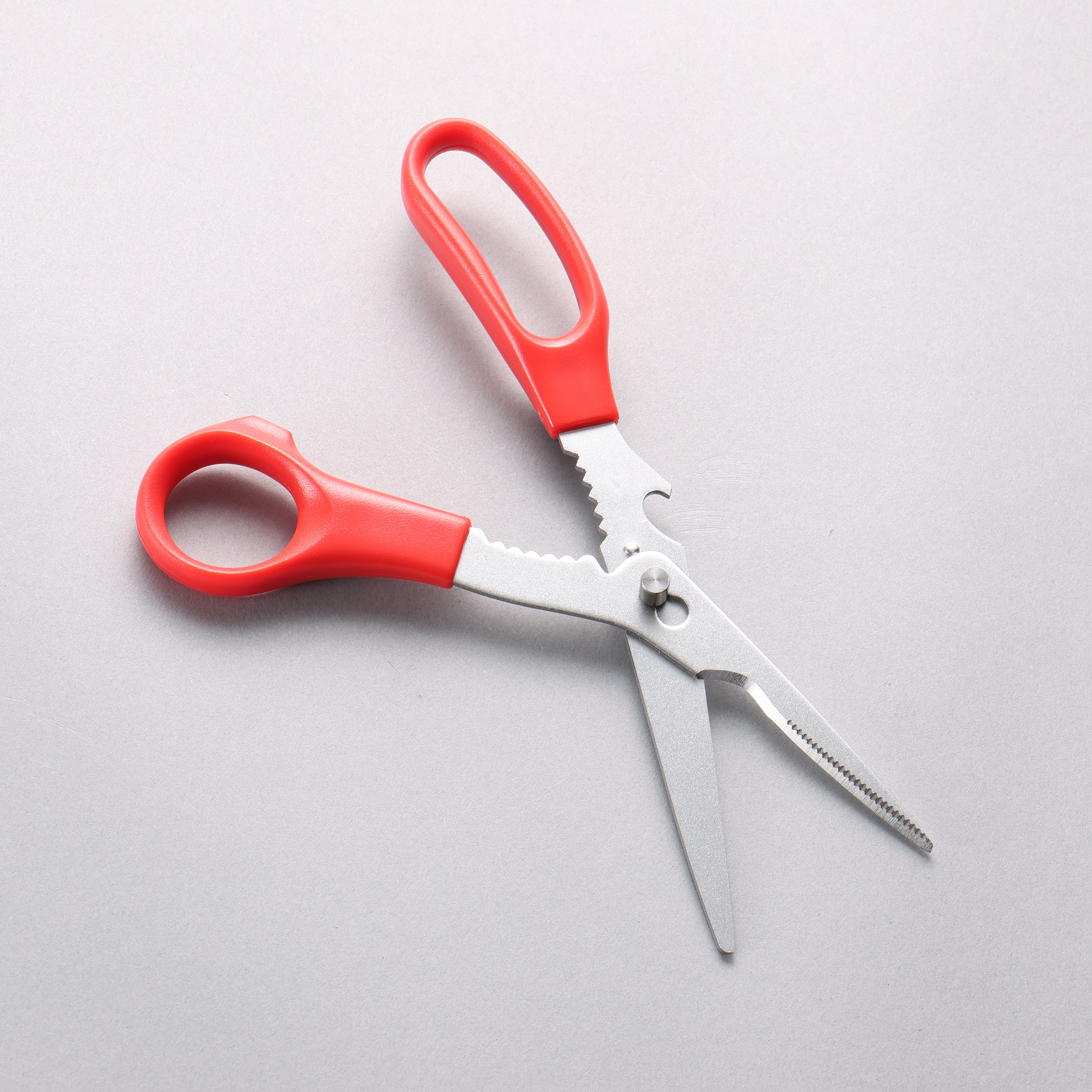 Top Products 多用途不鏽鋼廚房剪刀 紅色塑膠手柄 70 x 200 x 15mm - 清助刃物