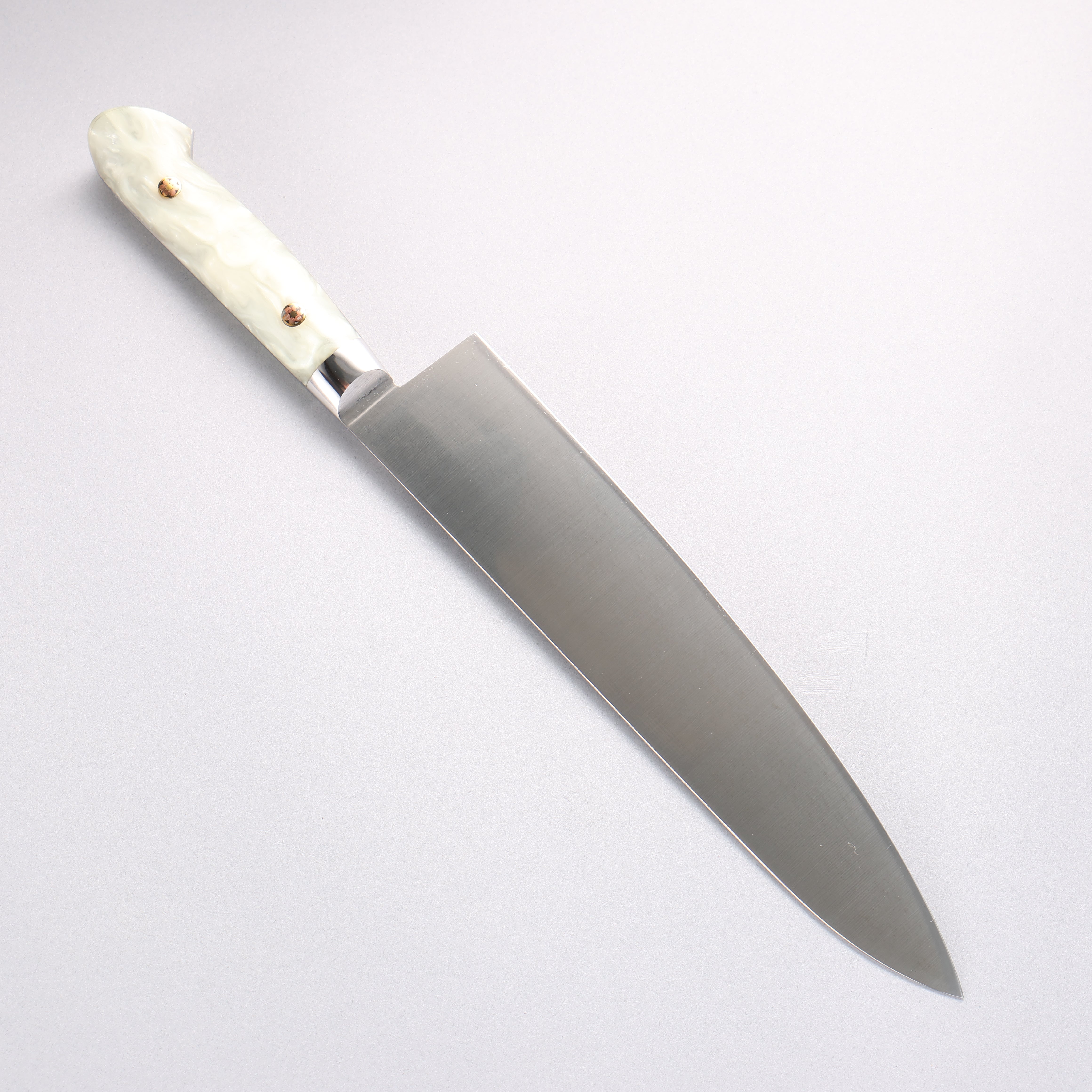 堺 孝行 大廚系列 SP 瑞典鋼 牛刀鮭魚刀型 240mm SP Type III (珍珠) 握把 - 清助刃物