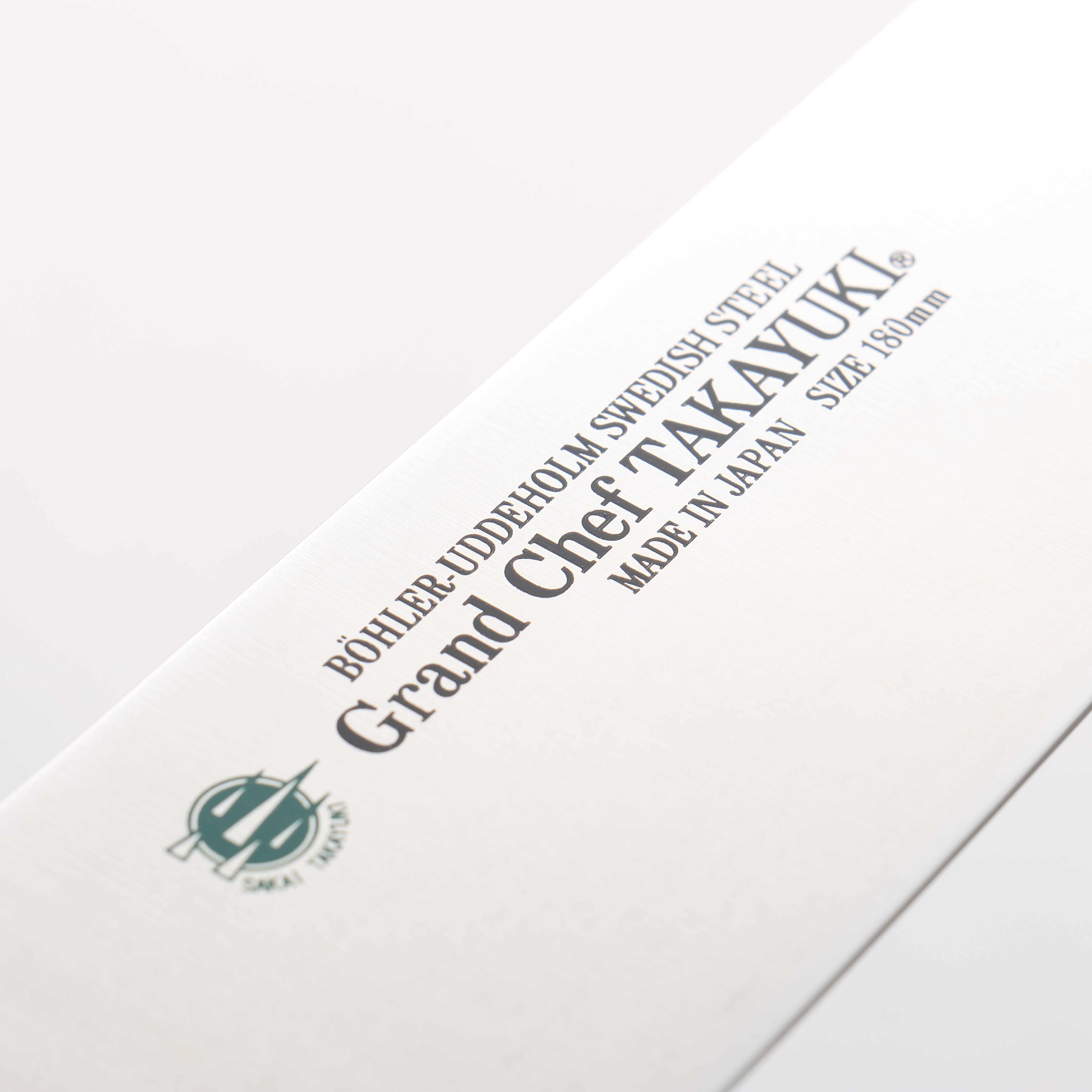 堺 孝行 大廚系列 大廚系列 瑞典鋼 三德刀 180mm 綠米卡塔(樹脂複合材料) 握把 - 清助刃物