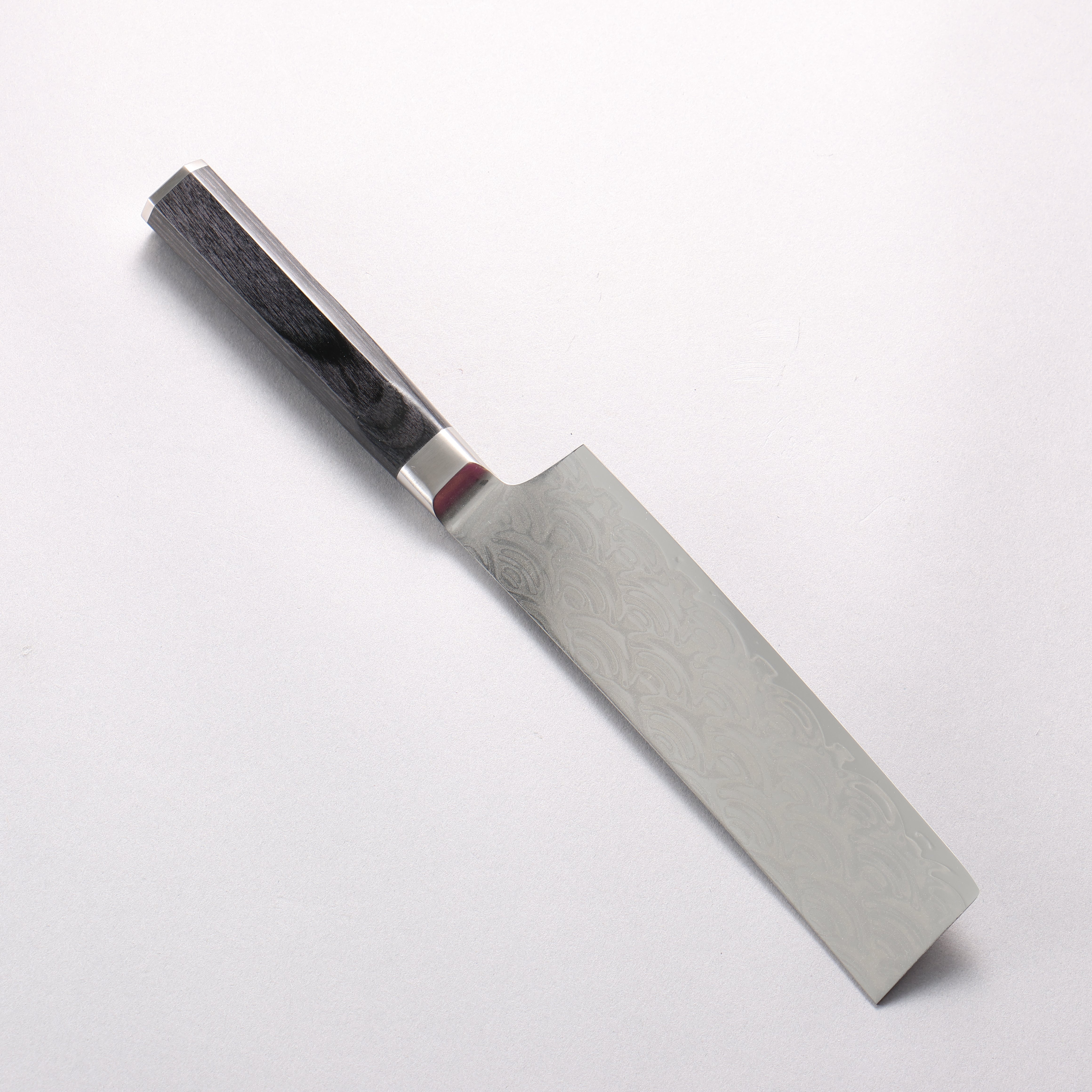 堺 孝行 青海波 Böhler SP 鋼 45層大馬士革紋 打磨處理 菜切 160mm 黑合成木 握把 - 清助刃物