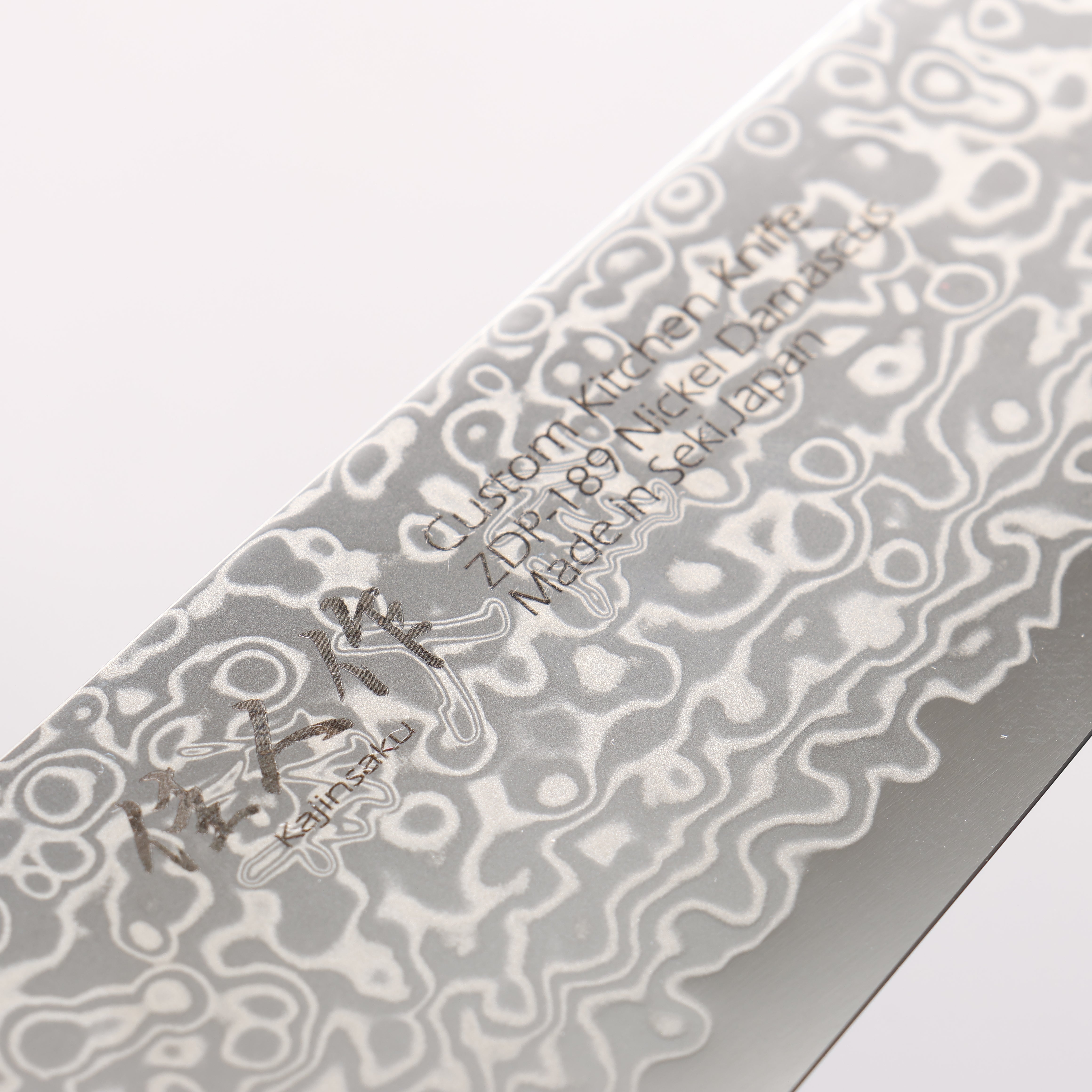 佳人 ZDP189 大馬士革紋 打磨處理 三德刀 165mm 鮑魚嵌細工 握把 - 清助刃物