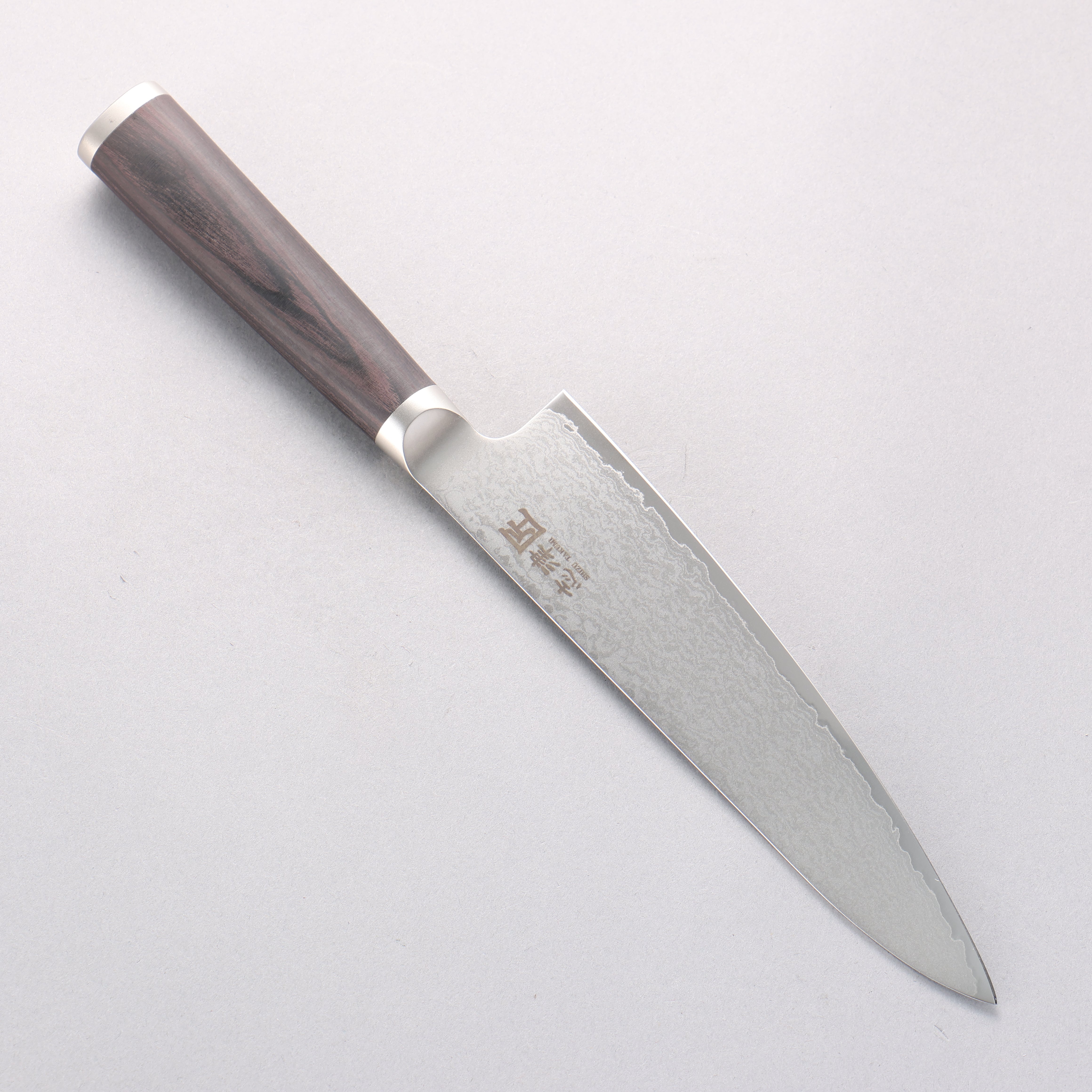 志津匠 都 AUS8 33層大馬士革紋 牛刀 180mm 握把 - 清助刃物