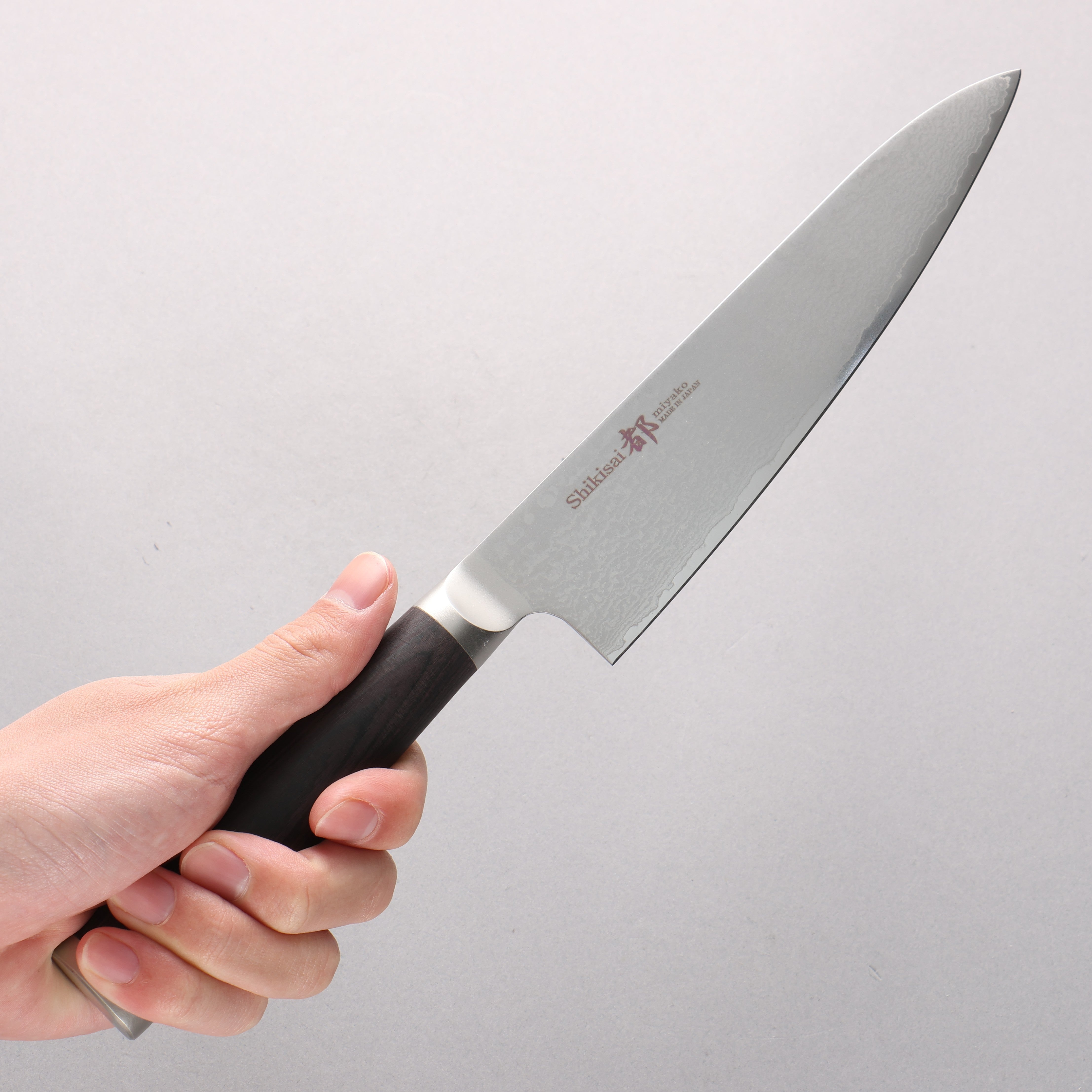 志津匠 都 AUS8 33層大馬士革紋 牛刀 180mm 握把 - 清助刃物