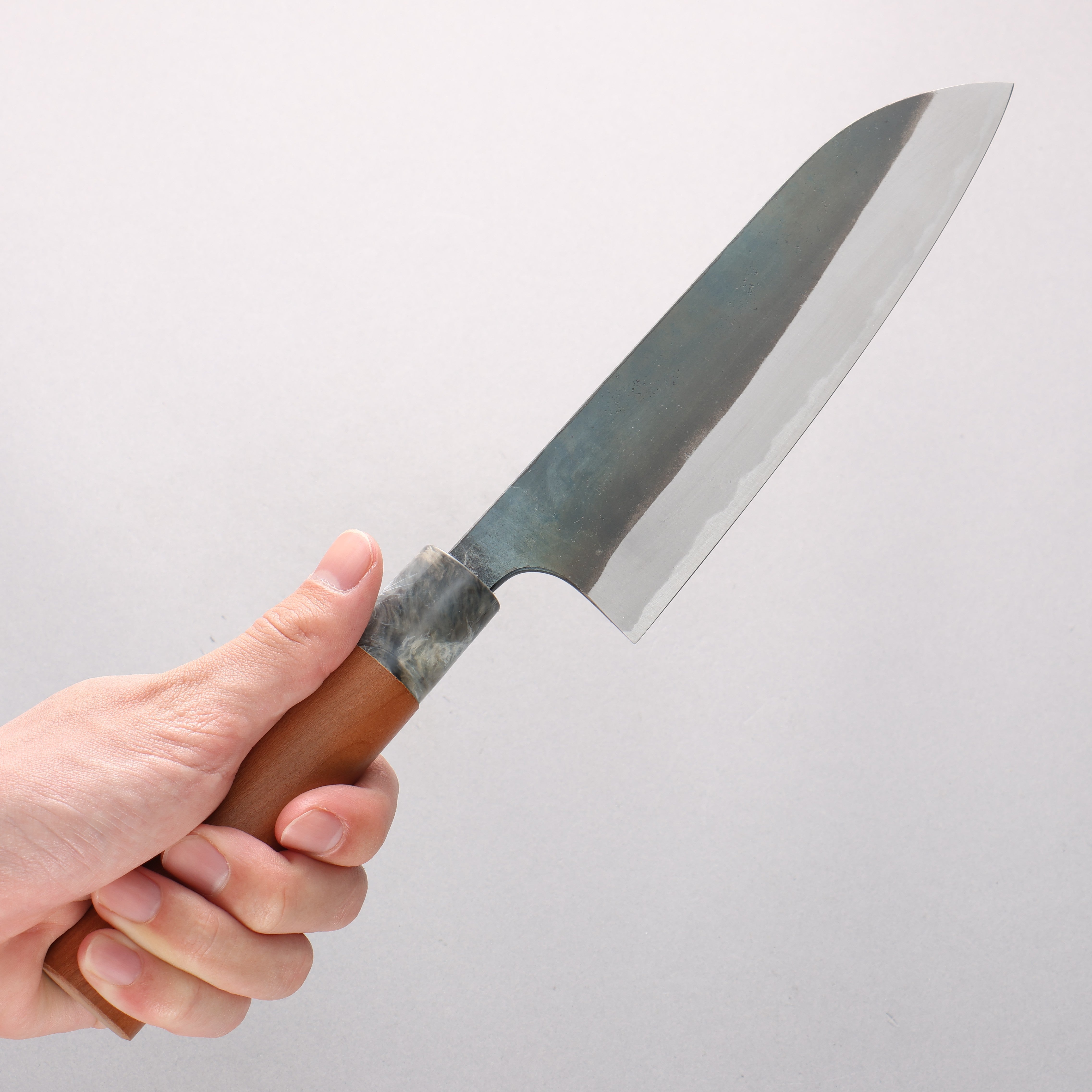 昌景 水 青鋼二號 黑打 三德刀 165mm 美國櫻桃木握把 - 清助刃物