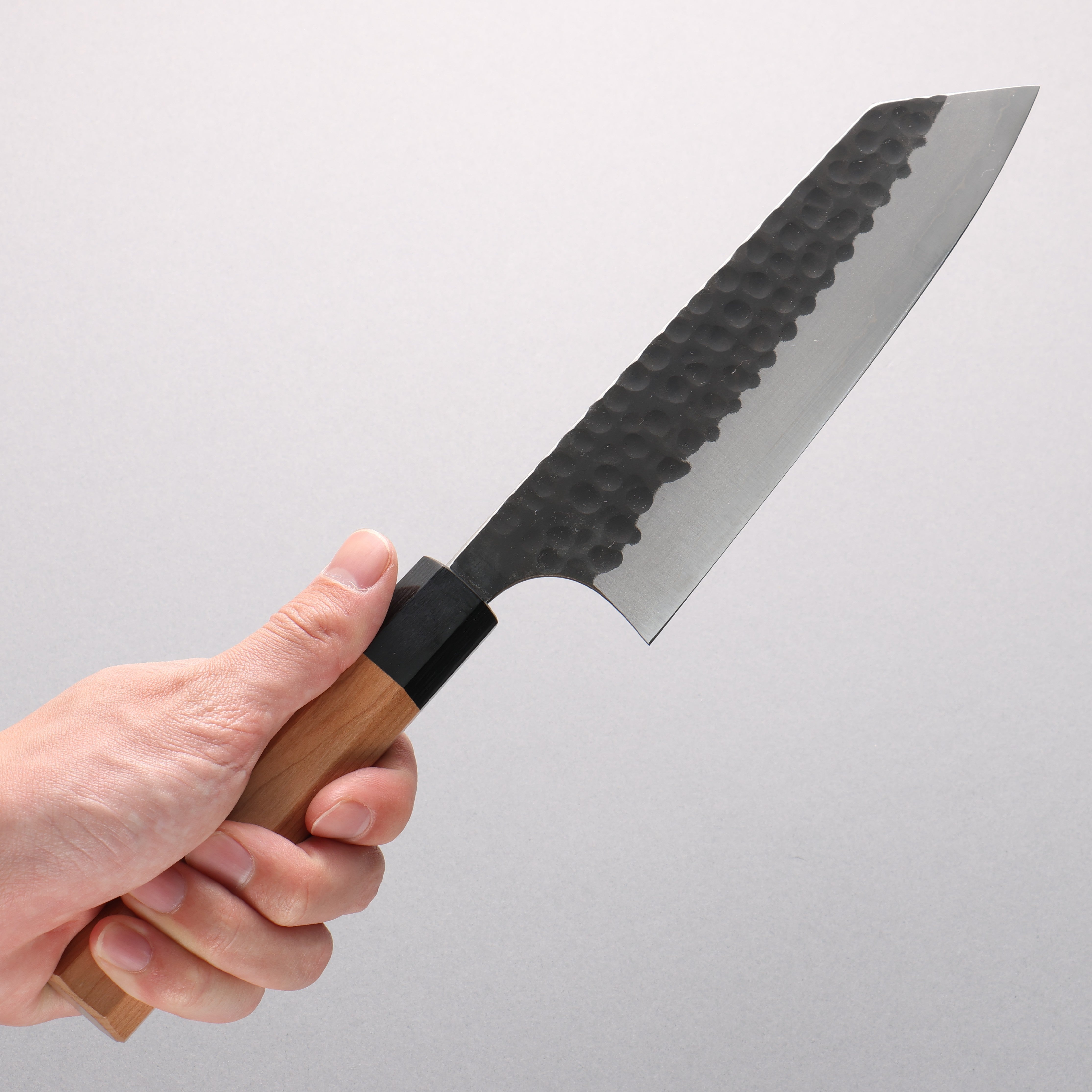 昌景 小石 超級青鋼 黑打 文化刀 165mm 美國櫻桃木 握把 - 清助刃物