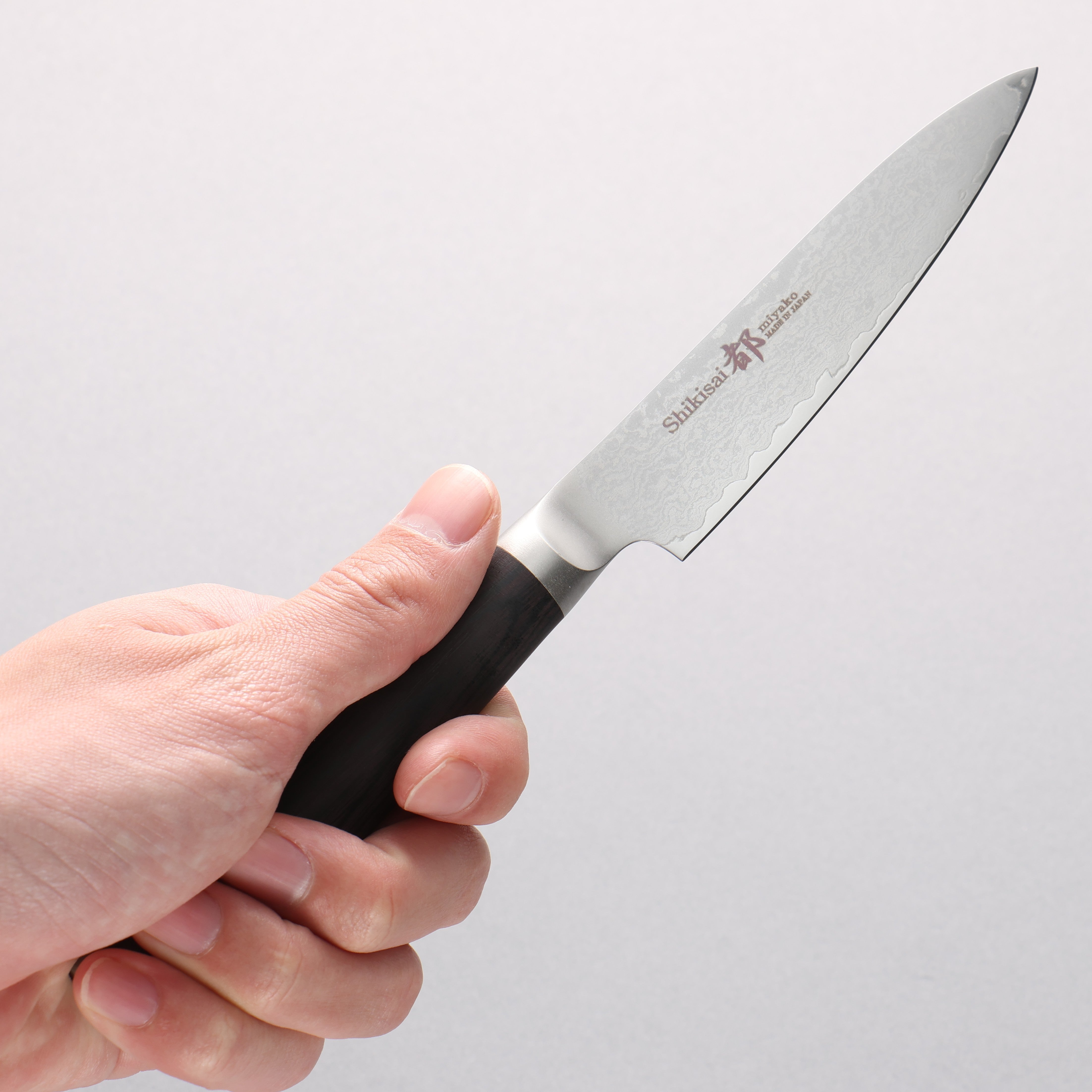 志津匠 都 AUS8 33層大馬士革紋 多用途小刀 110mm - 清助刃物