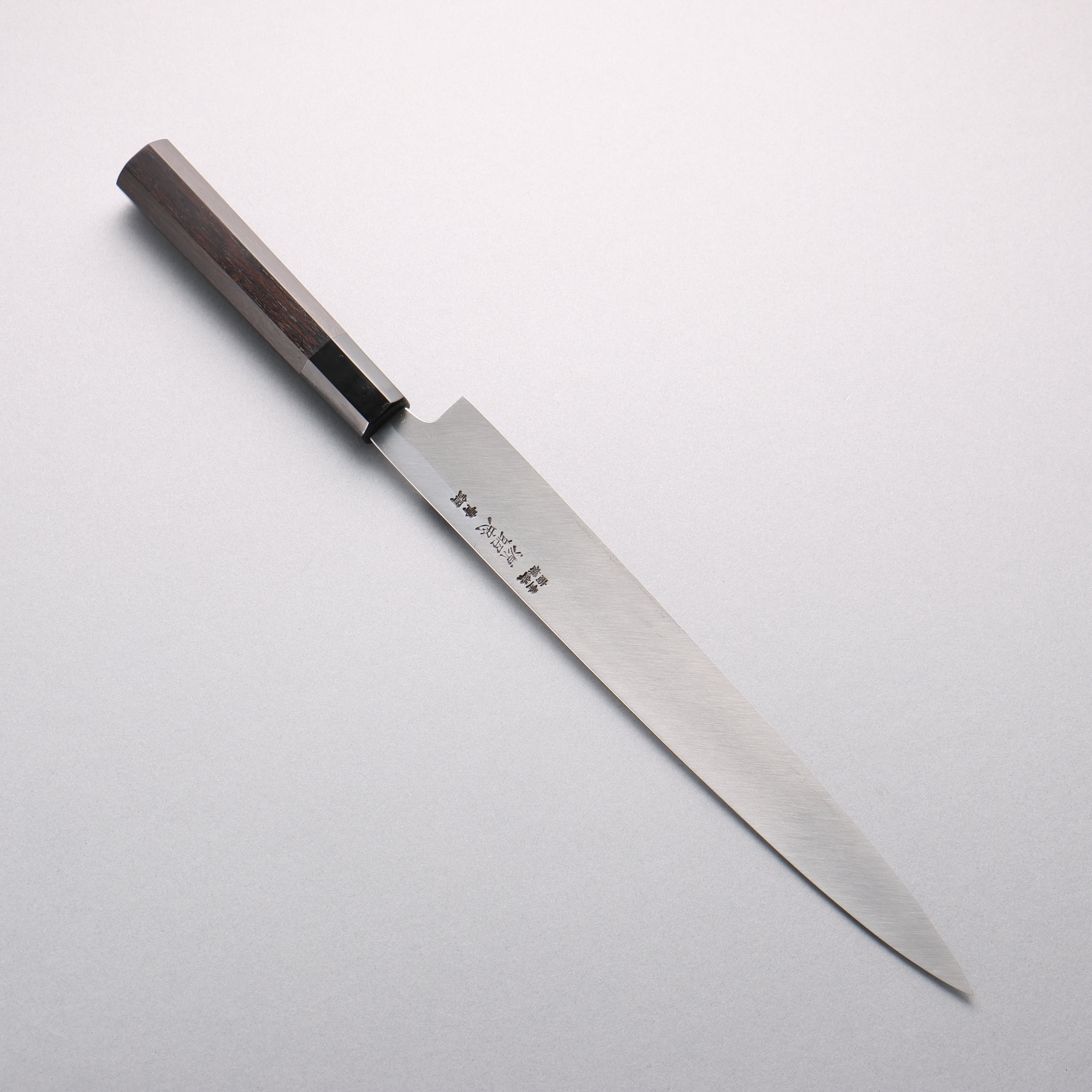 源 昭忠 青鋼二號 柳刃 270mm 黑檀 (口輪:黑水牛角) 握把 - 清助刃物