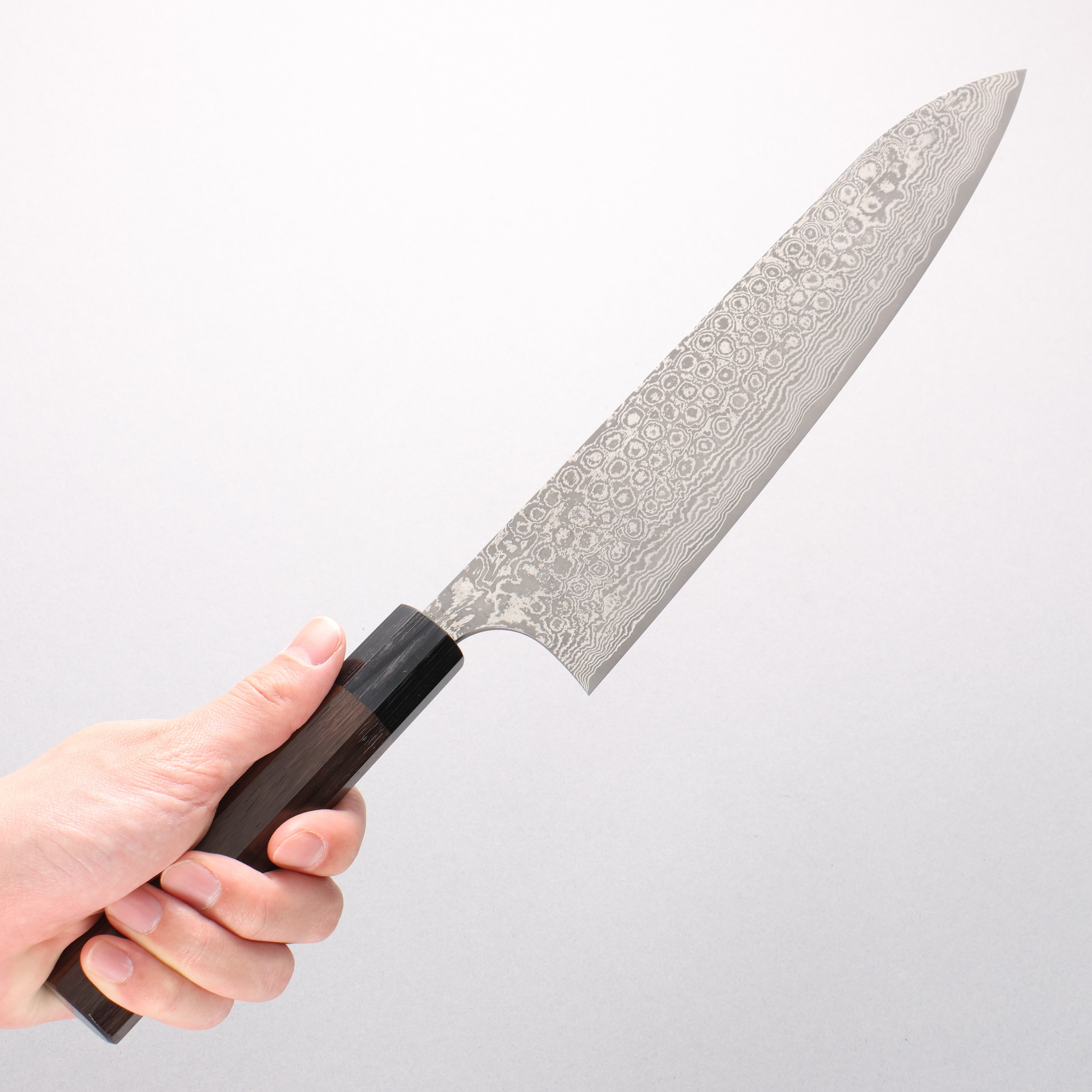 昌景 雲 VG10 大馬士革紋 牛刀 240mm 紫檀木 握把 - 清助刃物