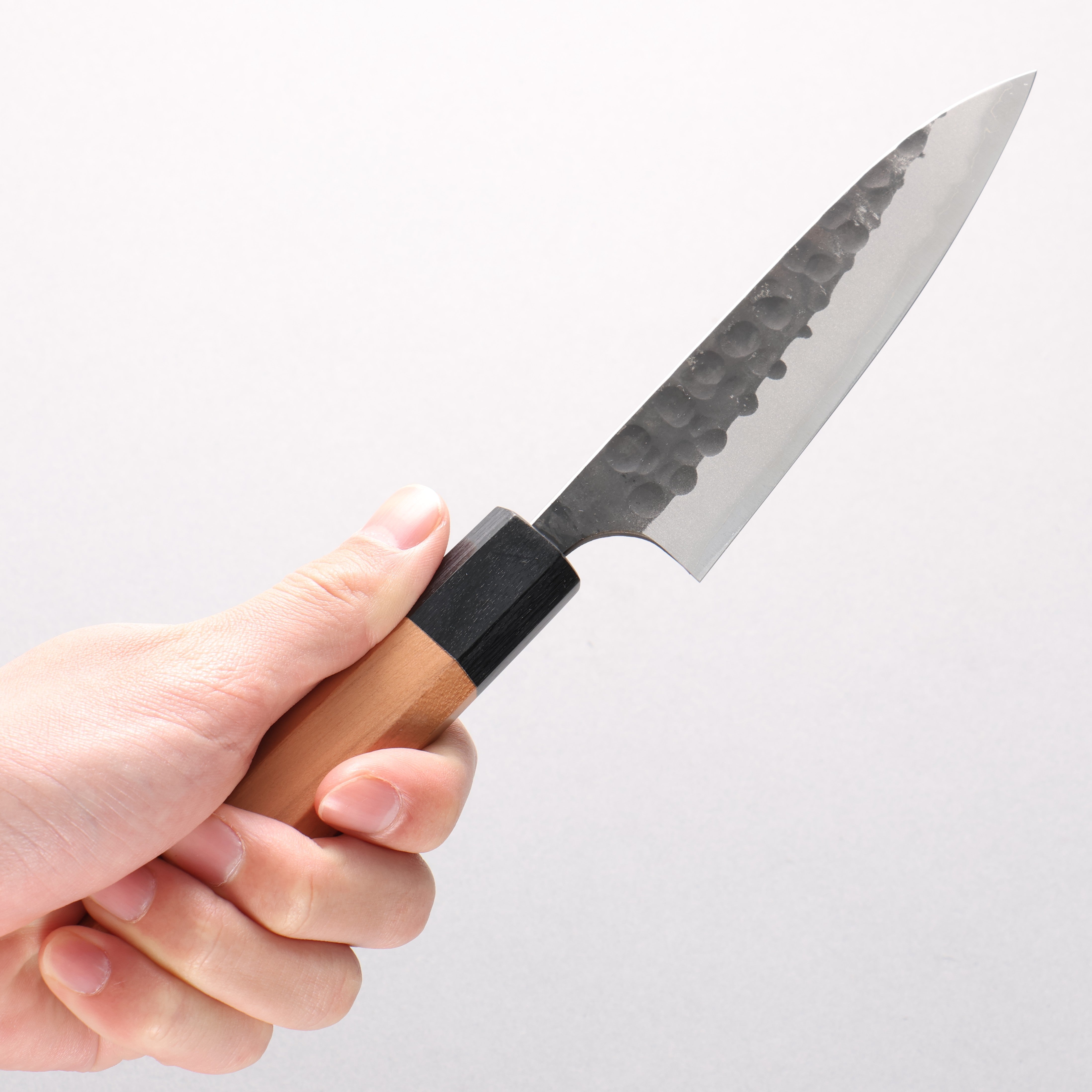 昌景 小石 超級青鋼 黑打 多用途小刀 120mm 美國櫻桃木 握把 - 清助刃物