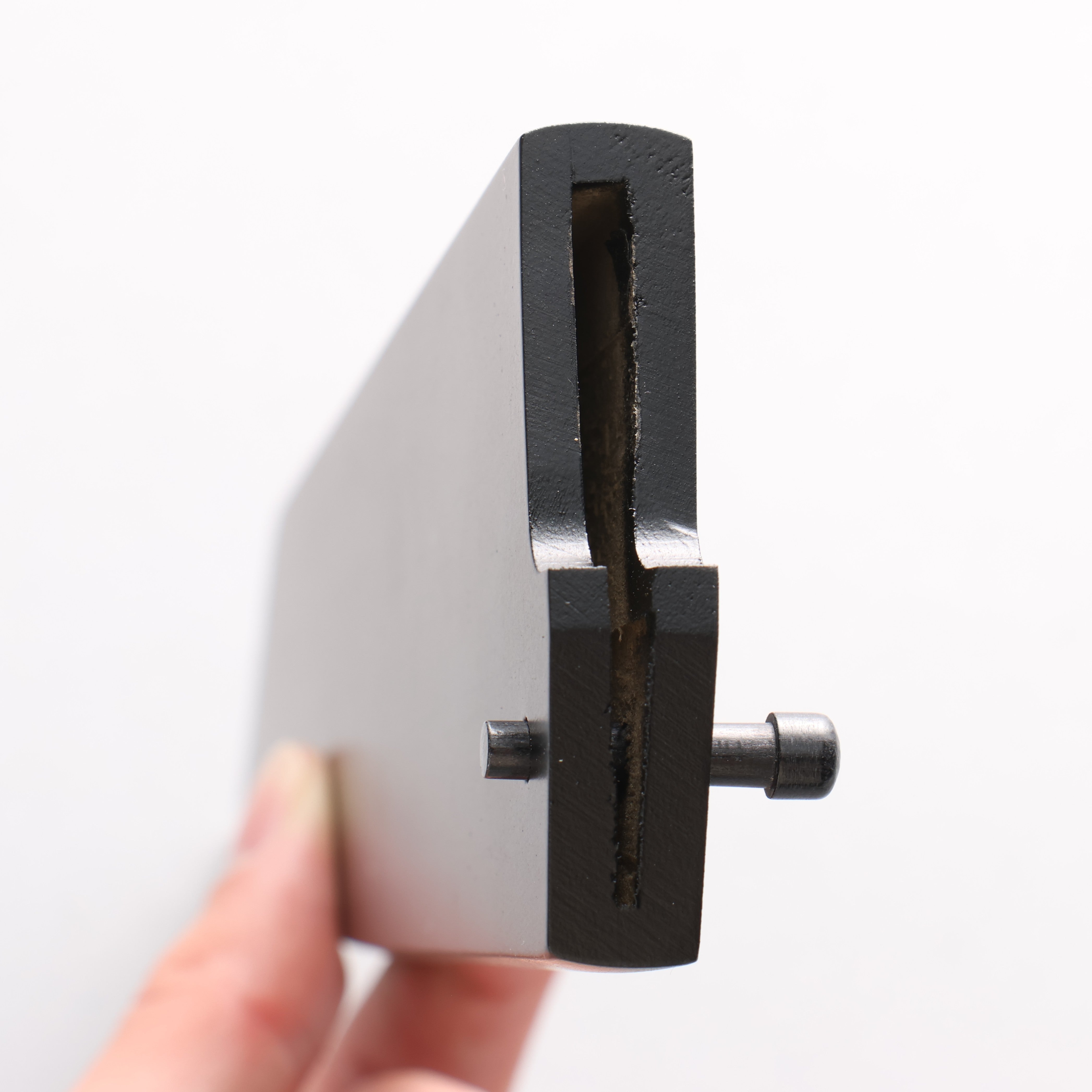 黑 木蘭 鞘 190mm 切付牛刀用 附合成木安全栓 Kaneko - 清助刃物