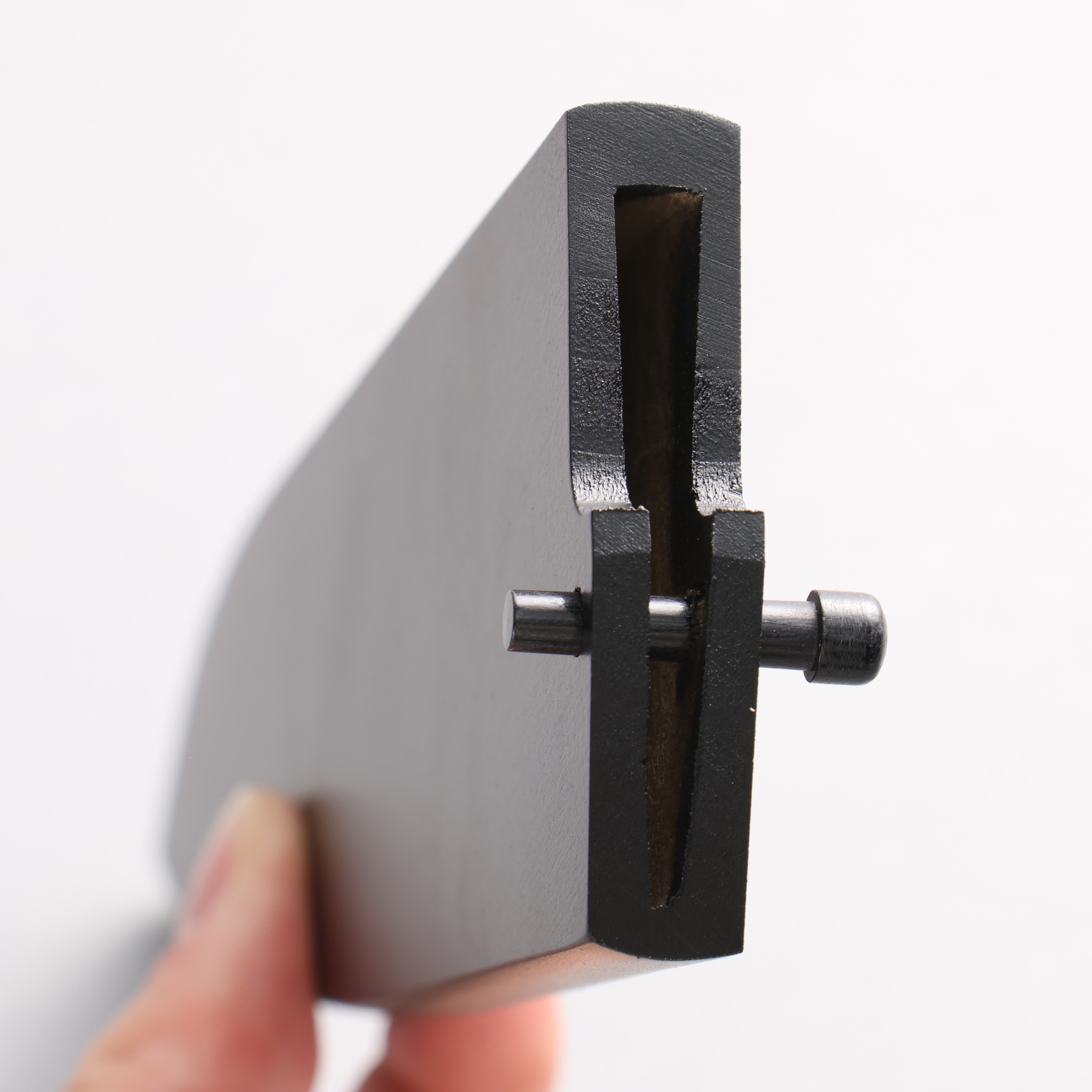 黑 木蘭 鞘 牛刀用 附合成木安全栓 180mm - 清助刃物