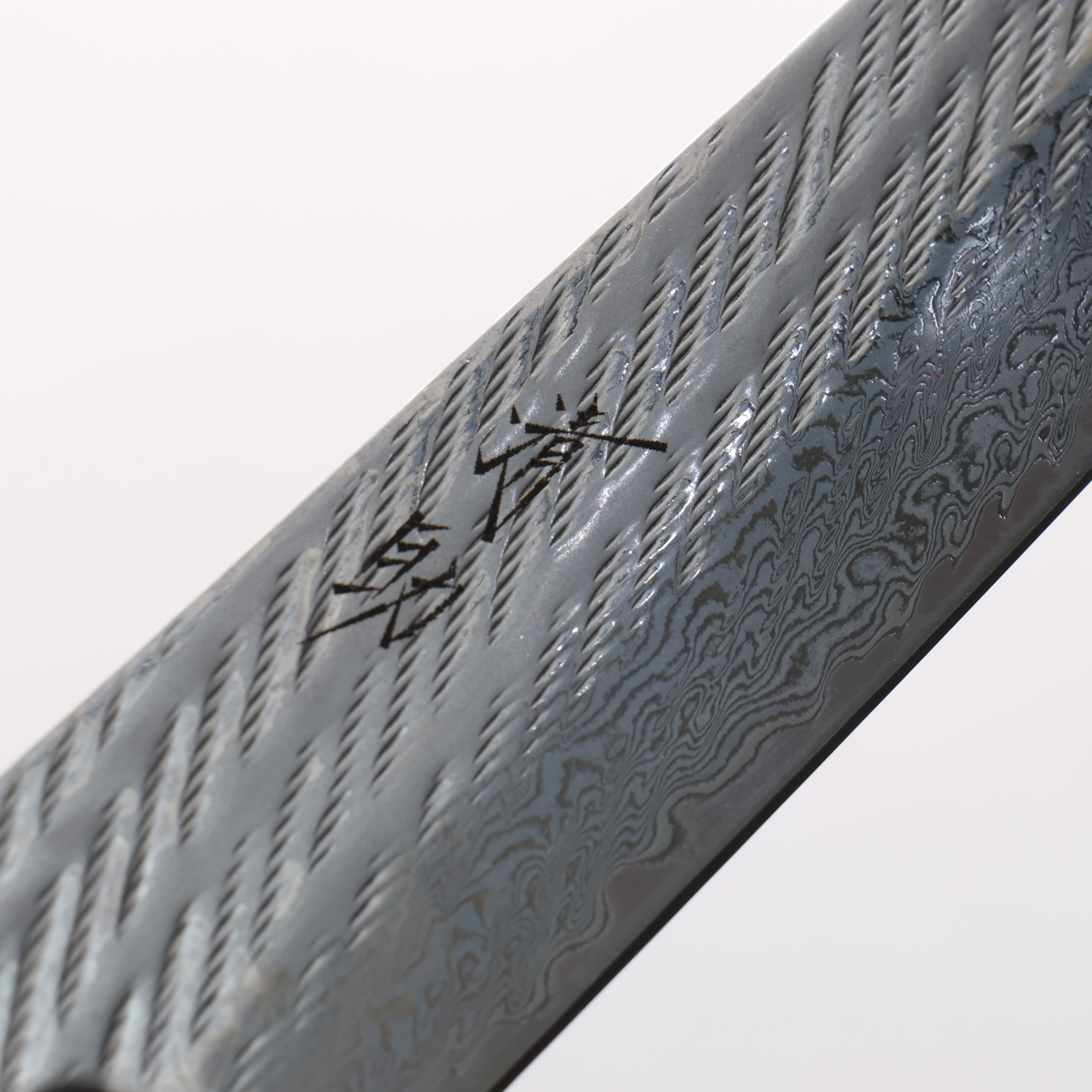 清助 AUS10 大馬士革紋 繩索紋樣 筋引 240mm 燒櫟木 握把 - 清助刃物