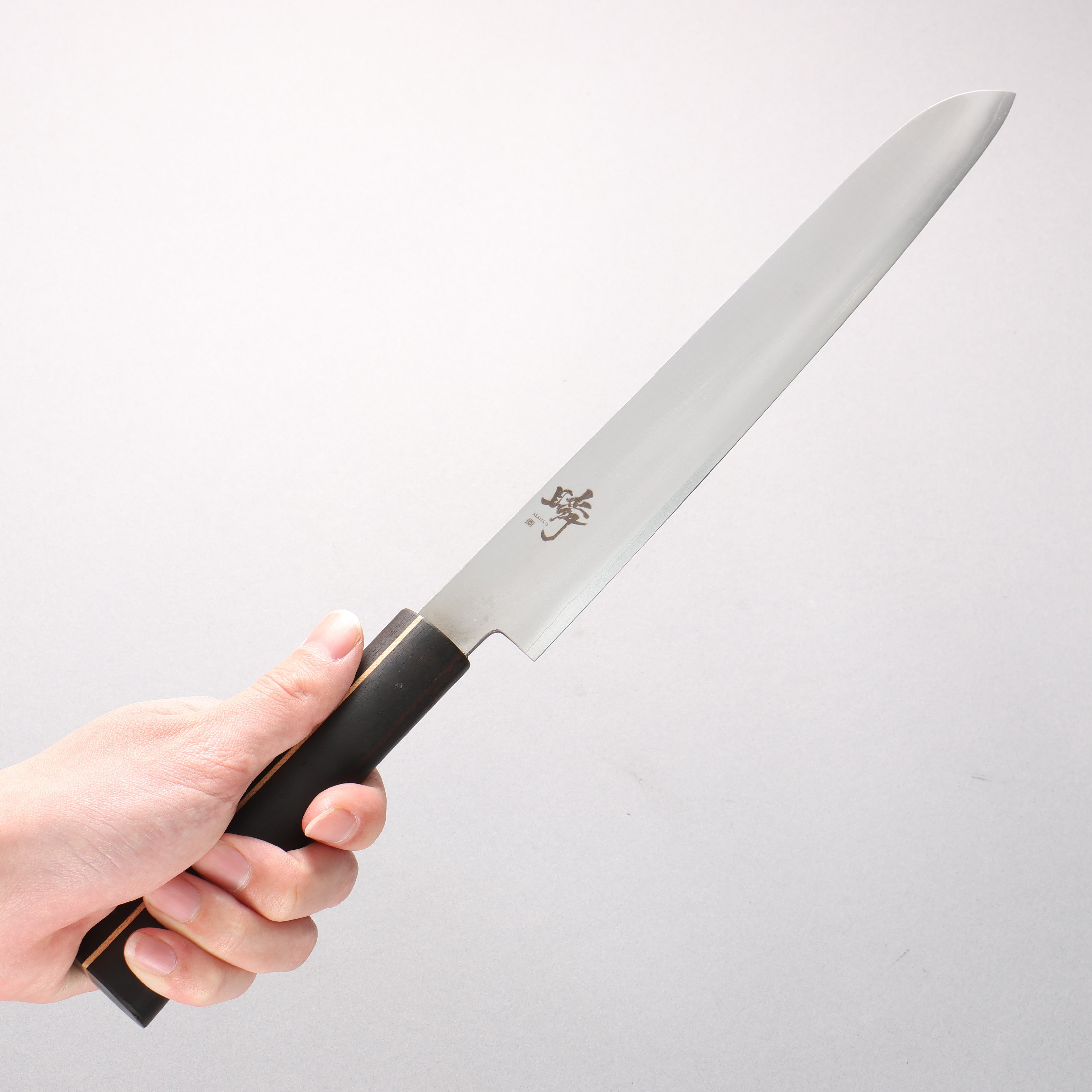田中 誠貴 瞬 銀三鋼 麵包刀 240mm 黑檀 握把 - 清助刃物