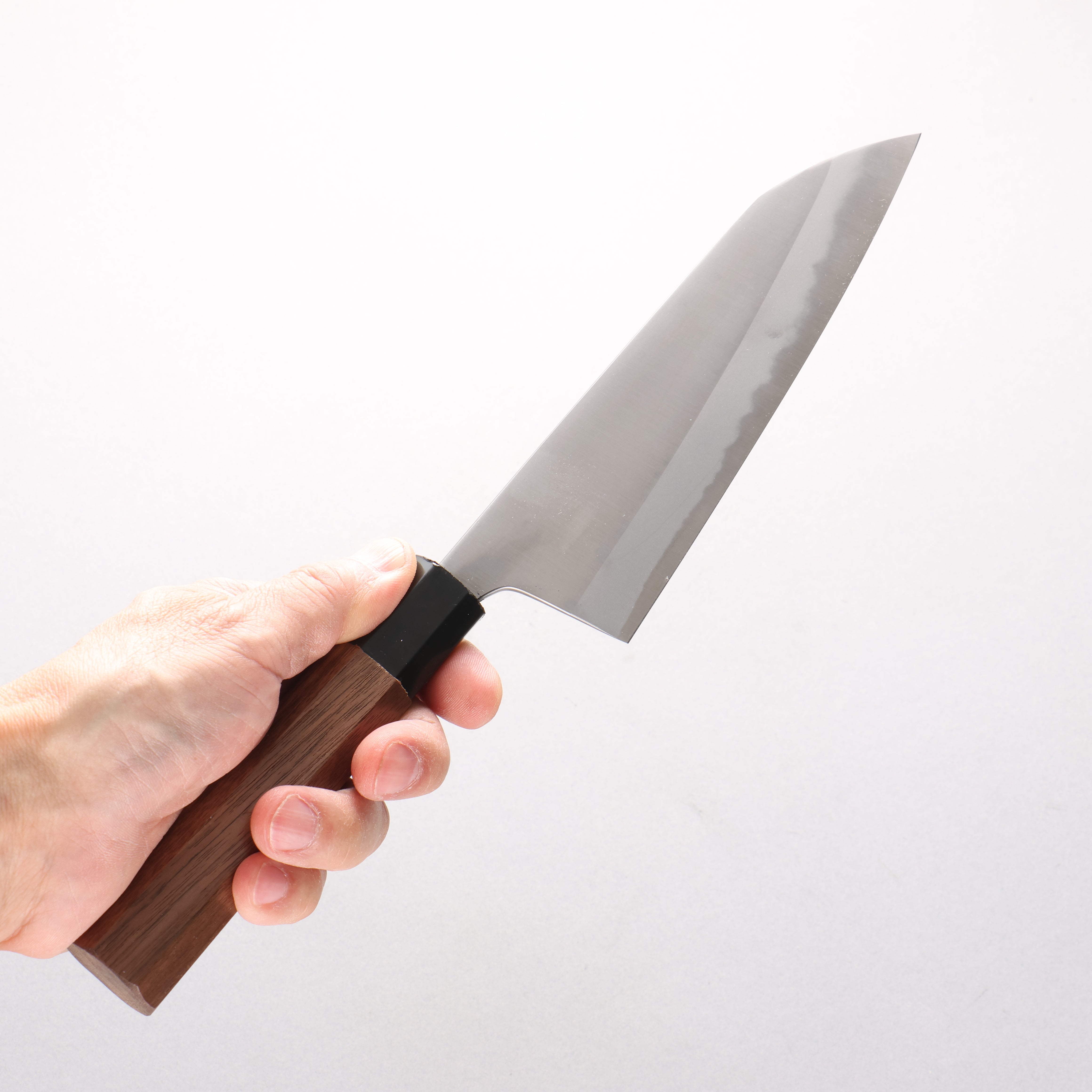 西田大祐 白鋼一號 打磨處理 牛刀 165mm 核桃木 握把 - 清助刃物