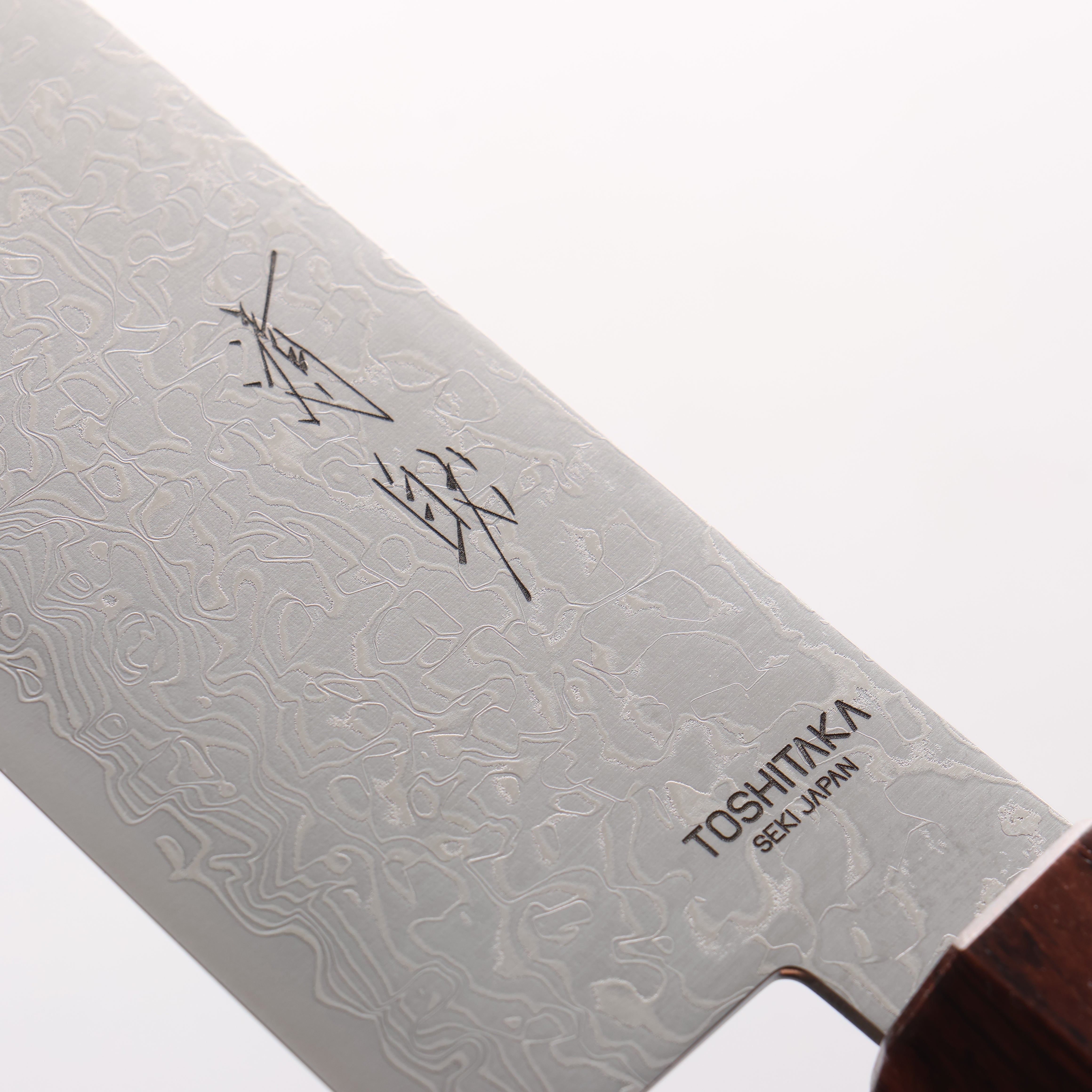 利隆 VG10 15層大馬士革紋 切付三德刀 180mm 雞翅木带樱桃木环(口輪:紫檀木) 握把 - 清助刃物