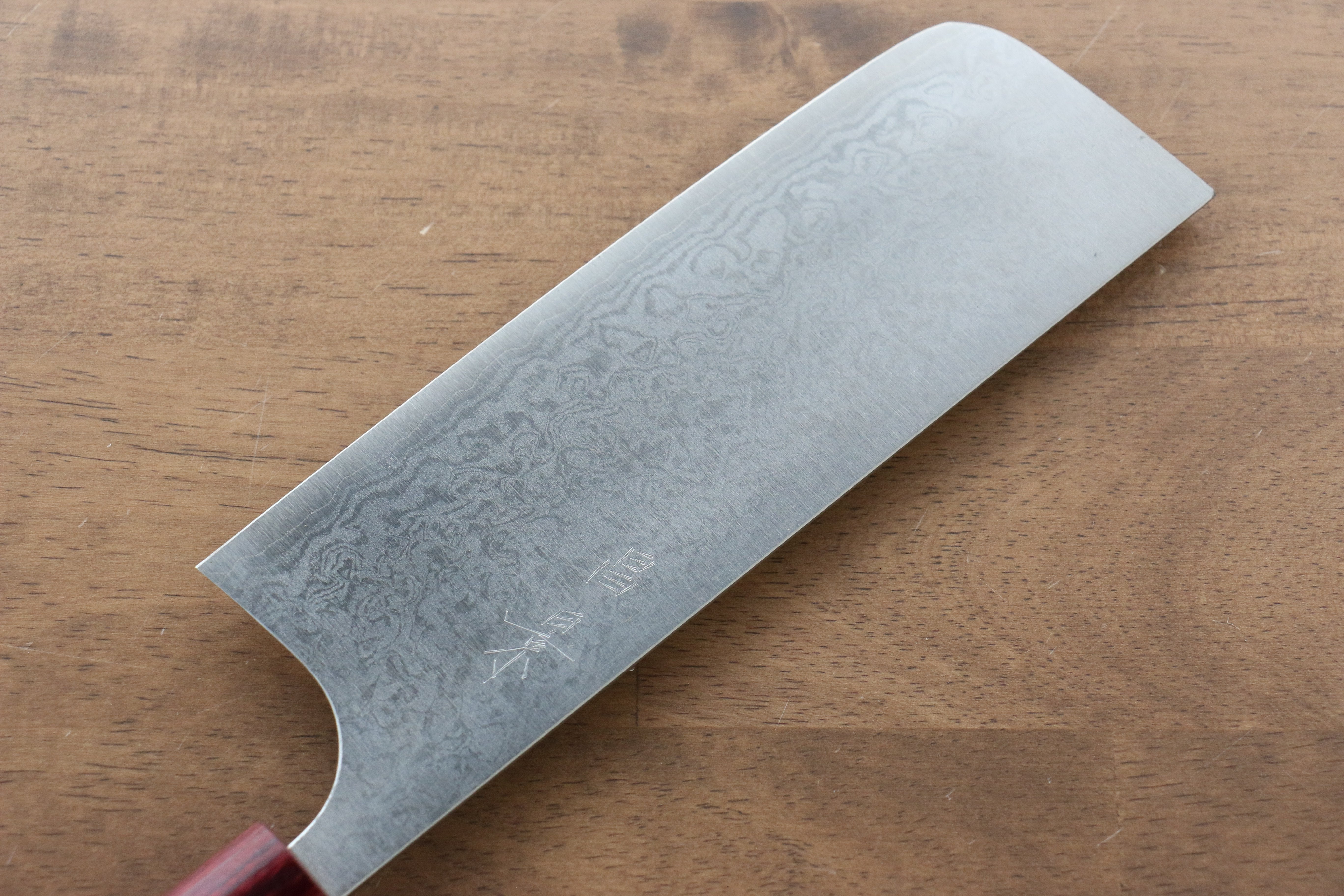 昌景 霧 VG10 大馬士革紋 菜切 170mm 木蘭 握把 - 清助刃物