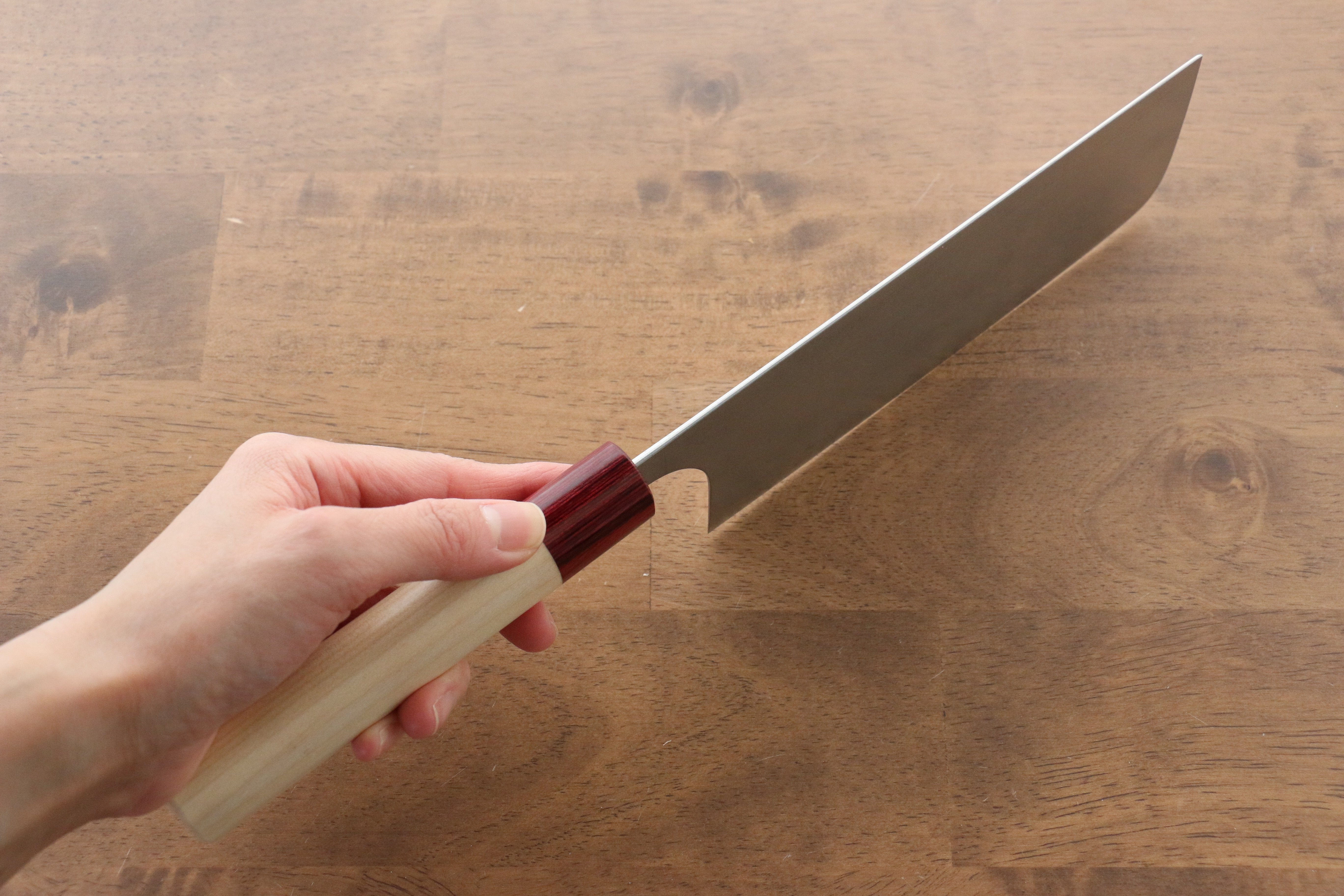 昌景 霧 VG10 大馬士革紋 菜切 170mm 木蘭 握把 - 清助刃物