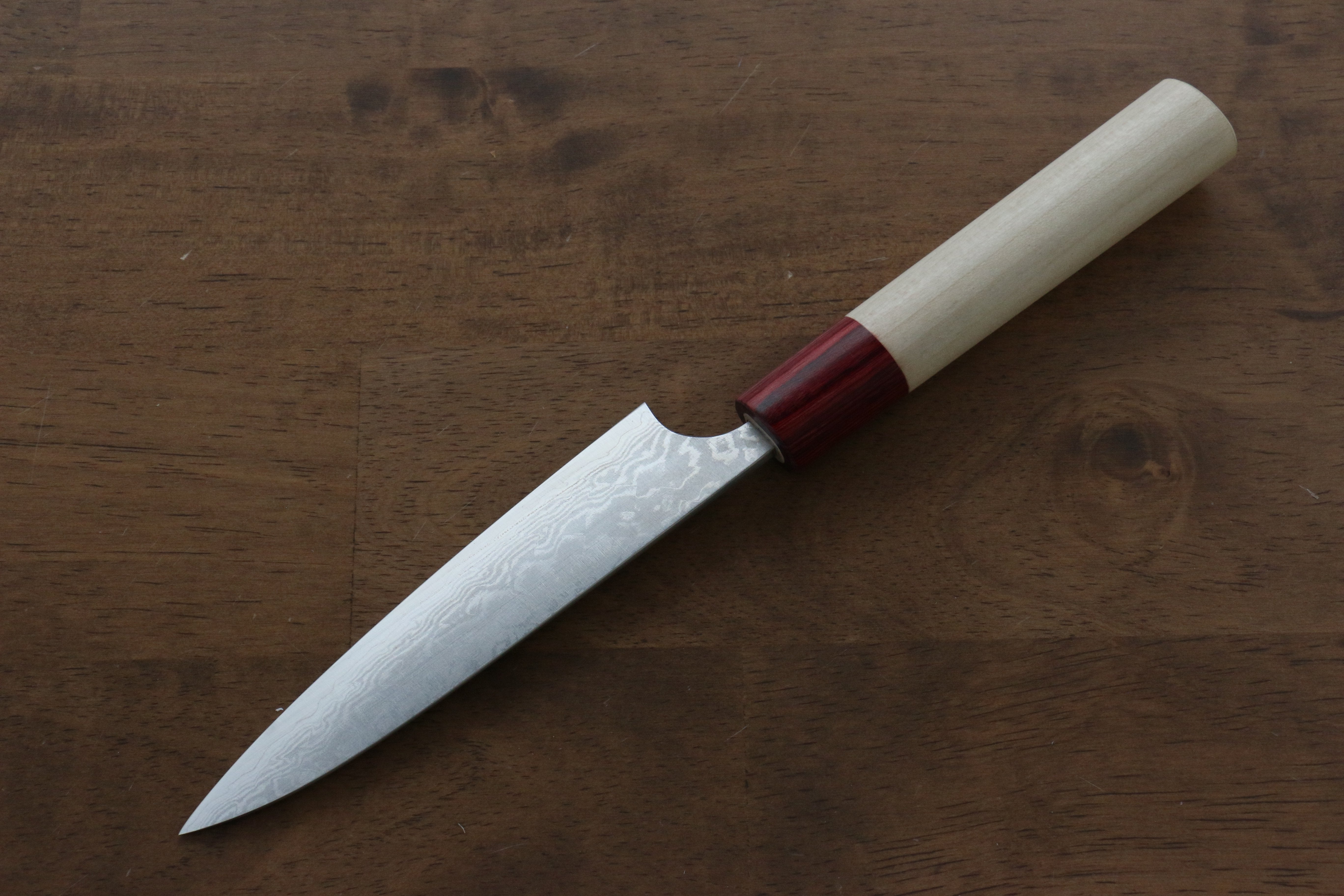 昌景 霧 VG10 大馬士革紋 多用途小刀 120mm 木蘭 握把 - 清助刃物