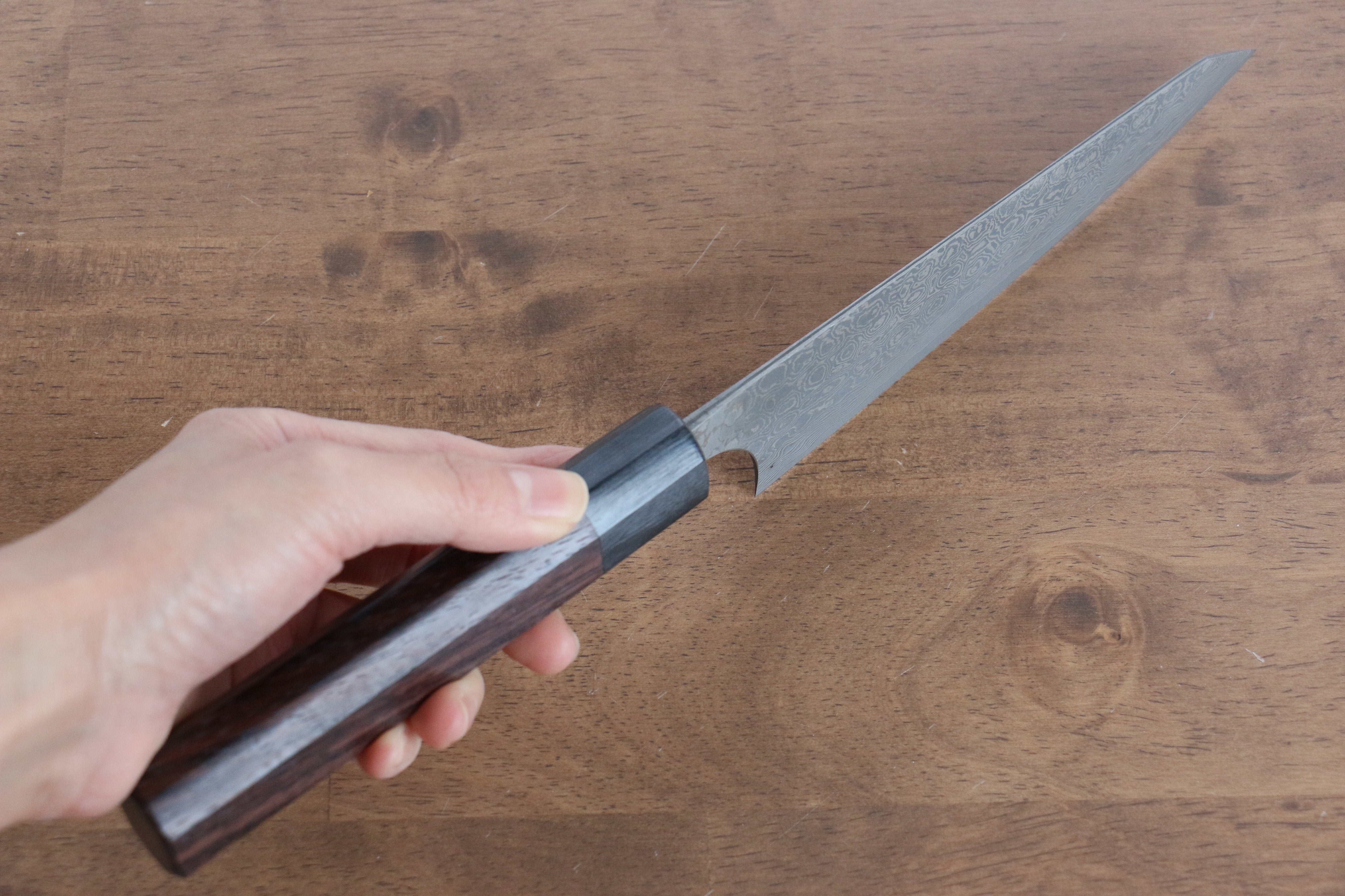 昌景 雲 VG10 大馬士革紋 去骨刀 170mm 紫檀木握把 - 清助刃物