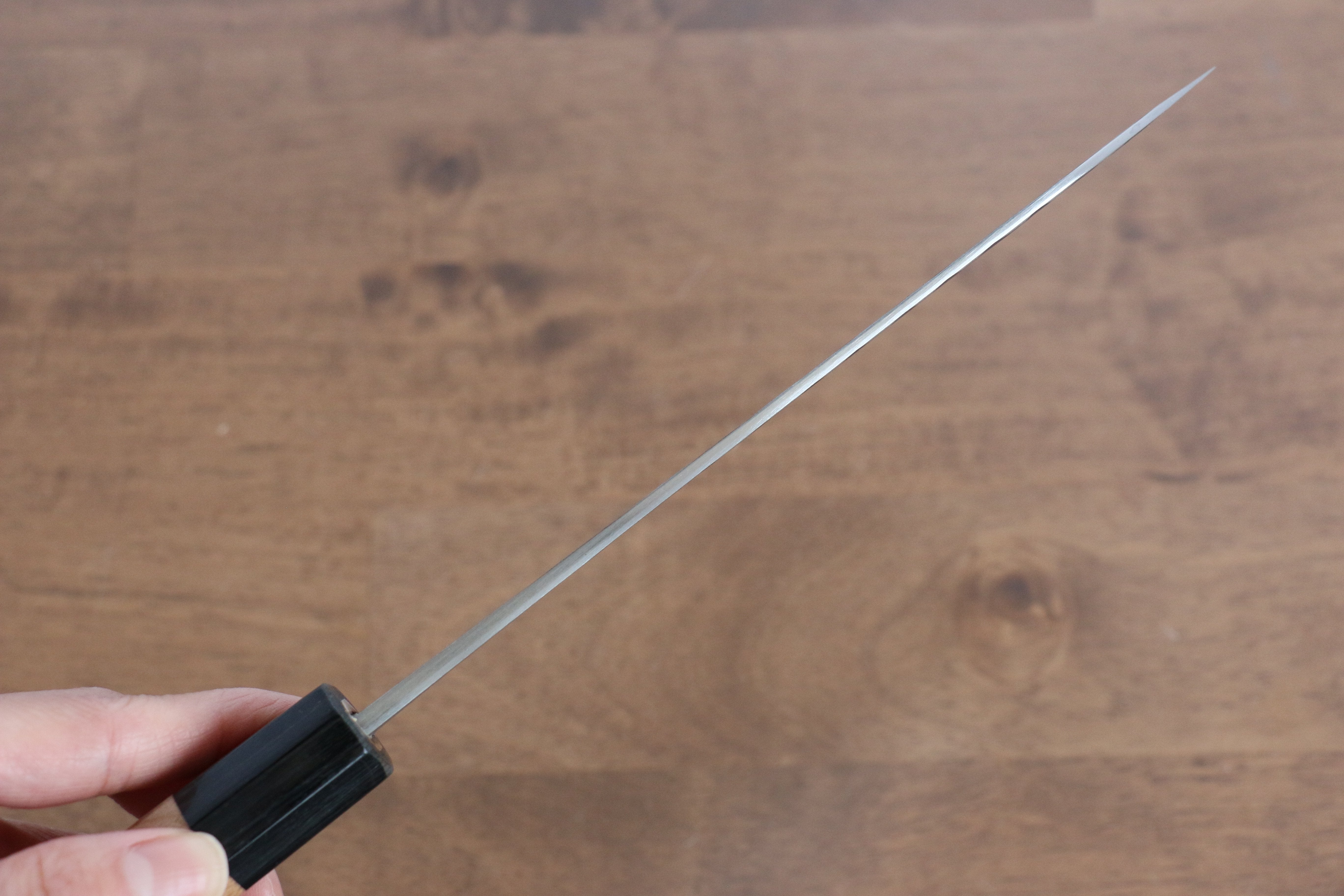 昌景 小石 超級青鋼 黑打 三德刀 165mm 美國櫻桃木 握把 - 清助刃物