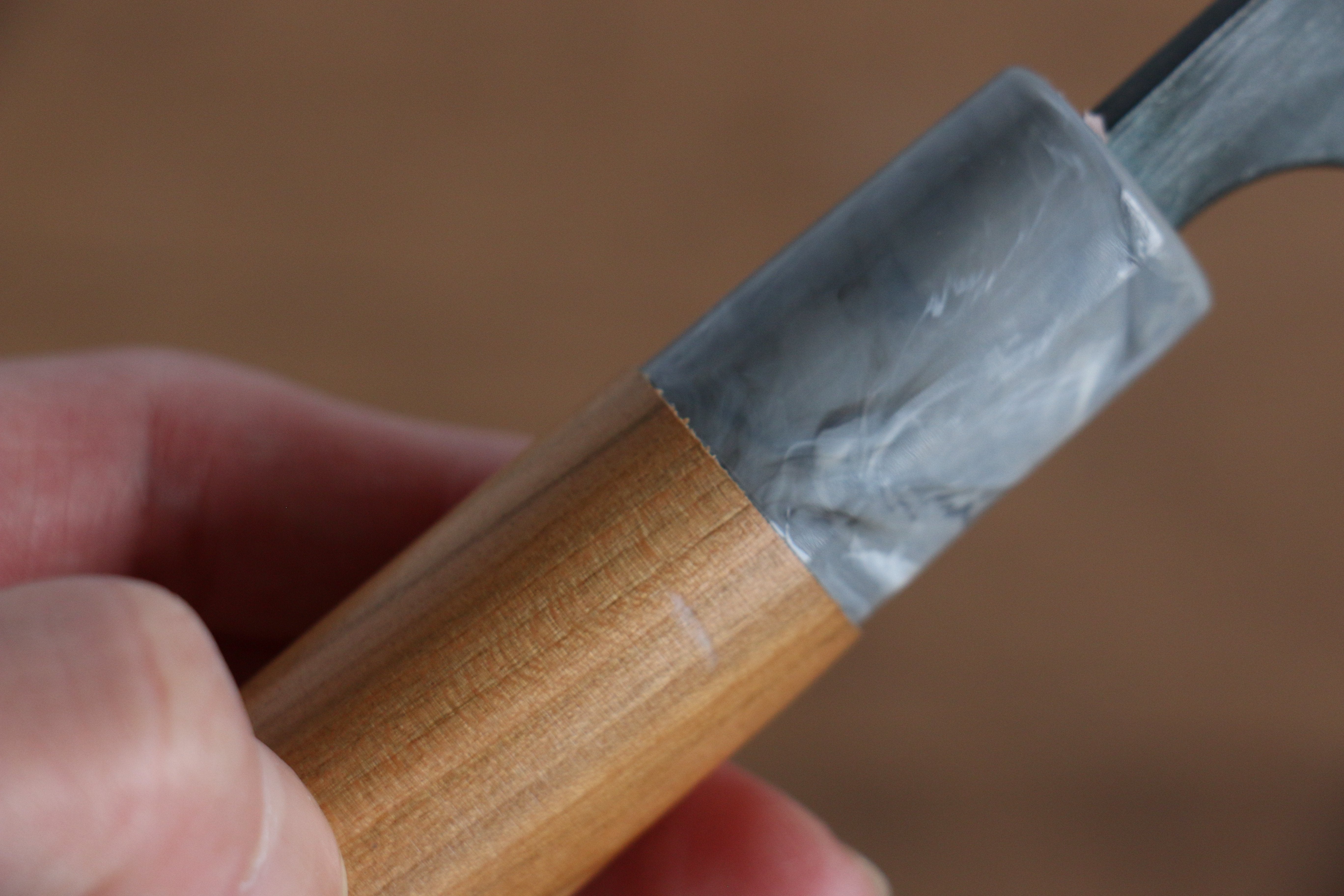 昌景 水 青鋼二號 黑打 多用途小刀 80mm 美國櫻桃木 握把 - 清助刃物