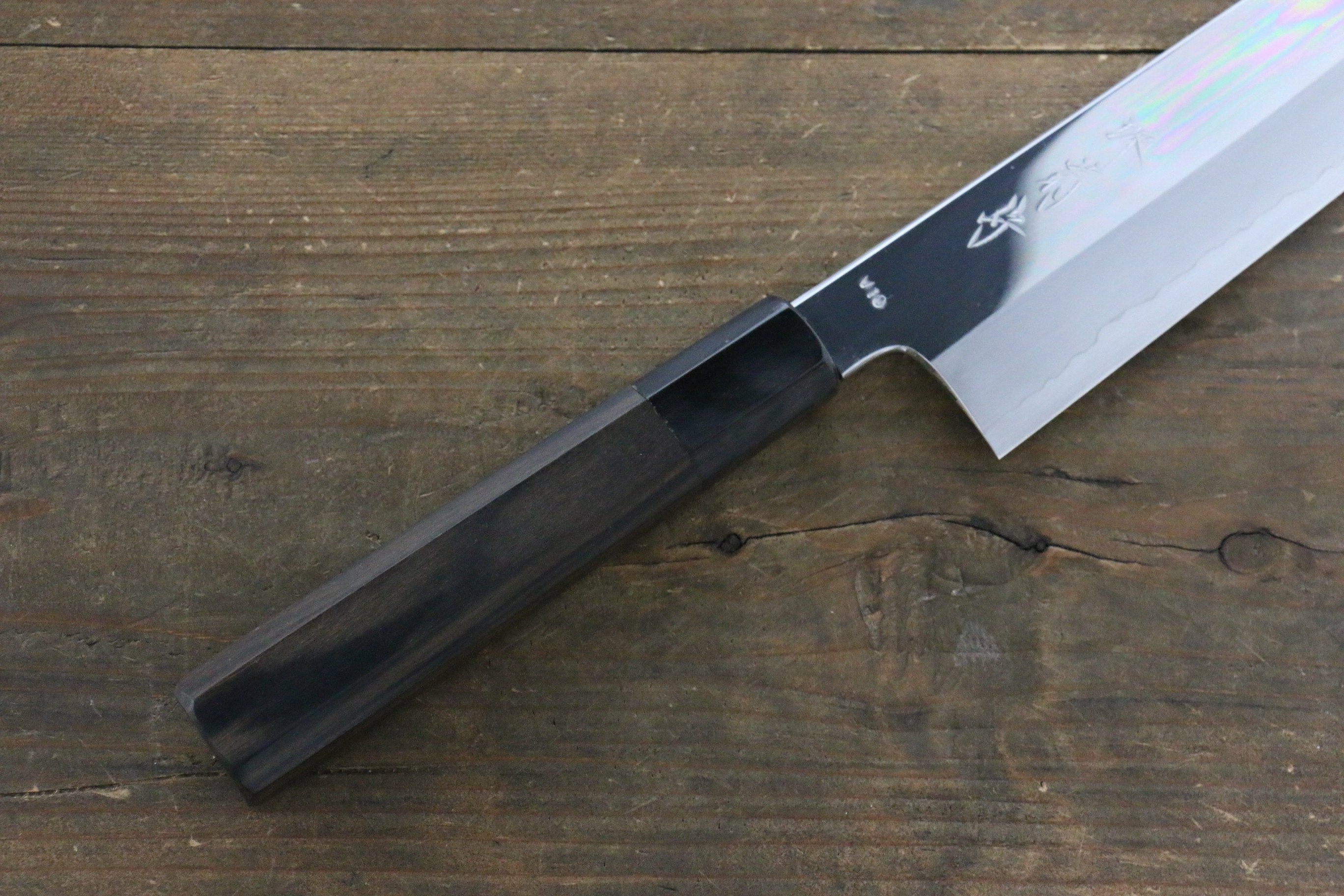 堺 菊守 VG10 鏡面處理 牛刀 240mm 黑檀握把 - 清助刃物