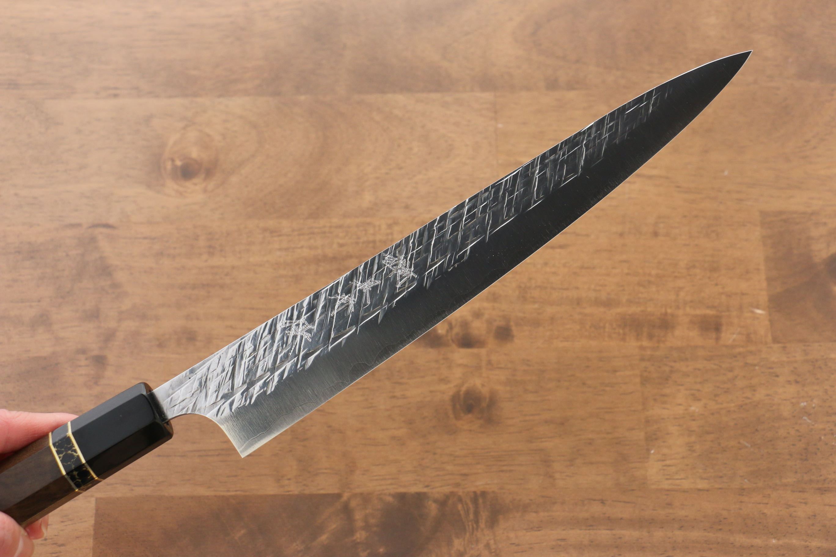 黑崎 優 雷神 特殊鈷合金 鎚目 筋引 240mm 特殊材料握把7 握把 - 清助刃物