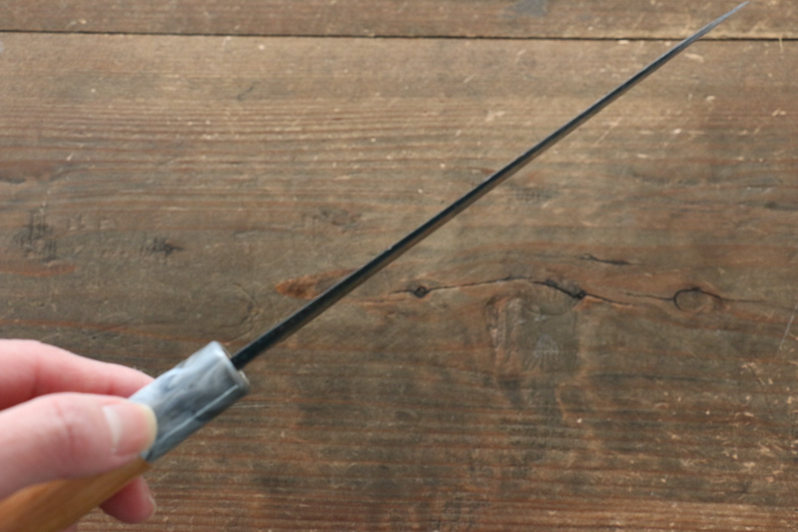 昌景 水 青鋼二號 黑打 多用途小刀 150mm 美國櫻桃木 握把 - 清助刃物