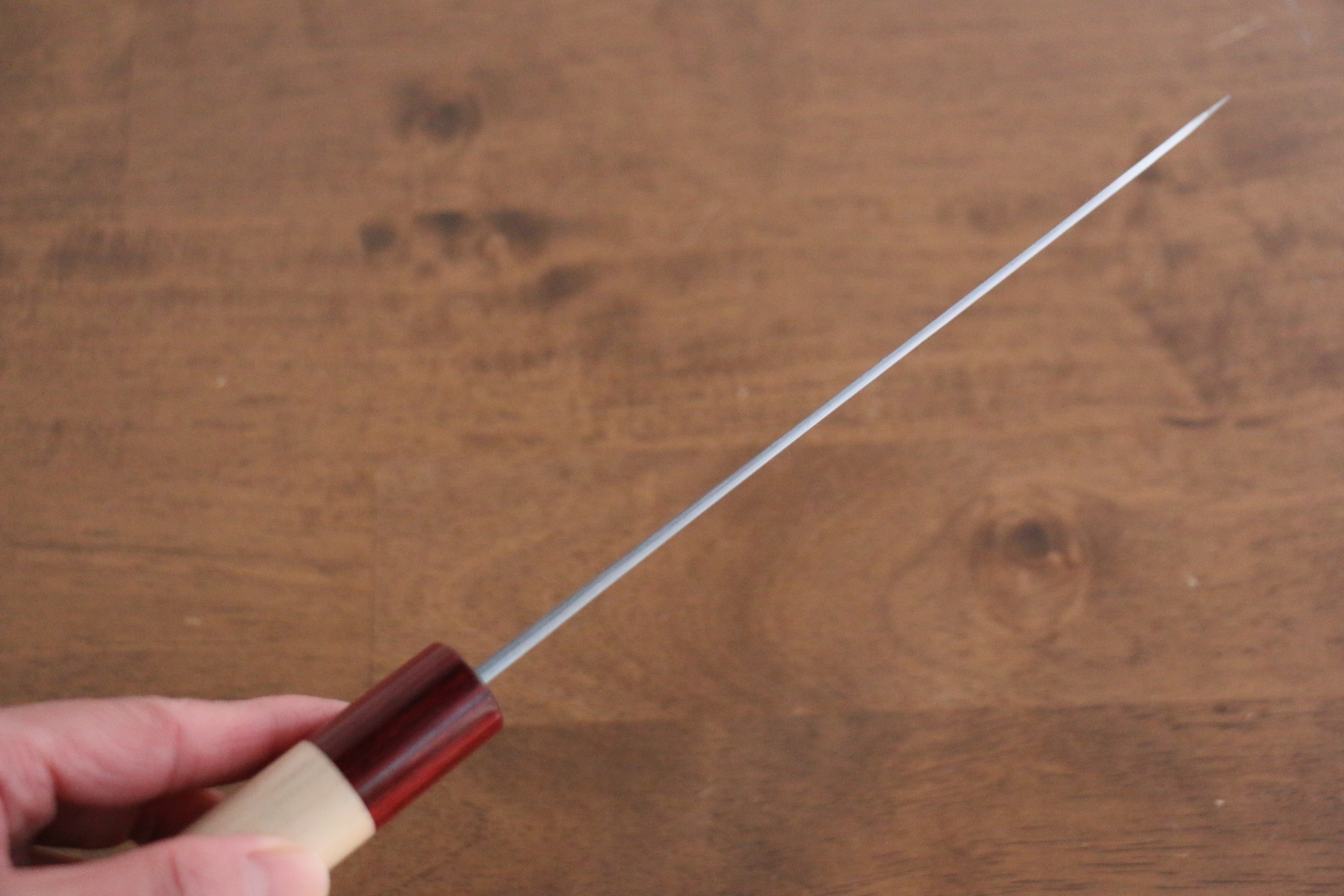 昌景 雪 白鋼二號 梨地 牛刀 180mm 木蘭 握把 - 清助刃物