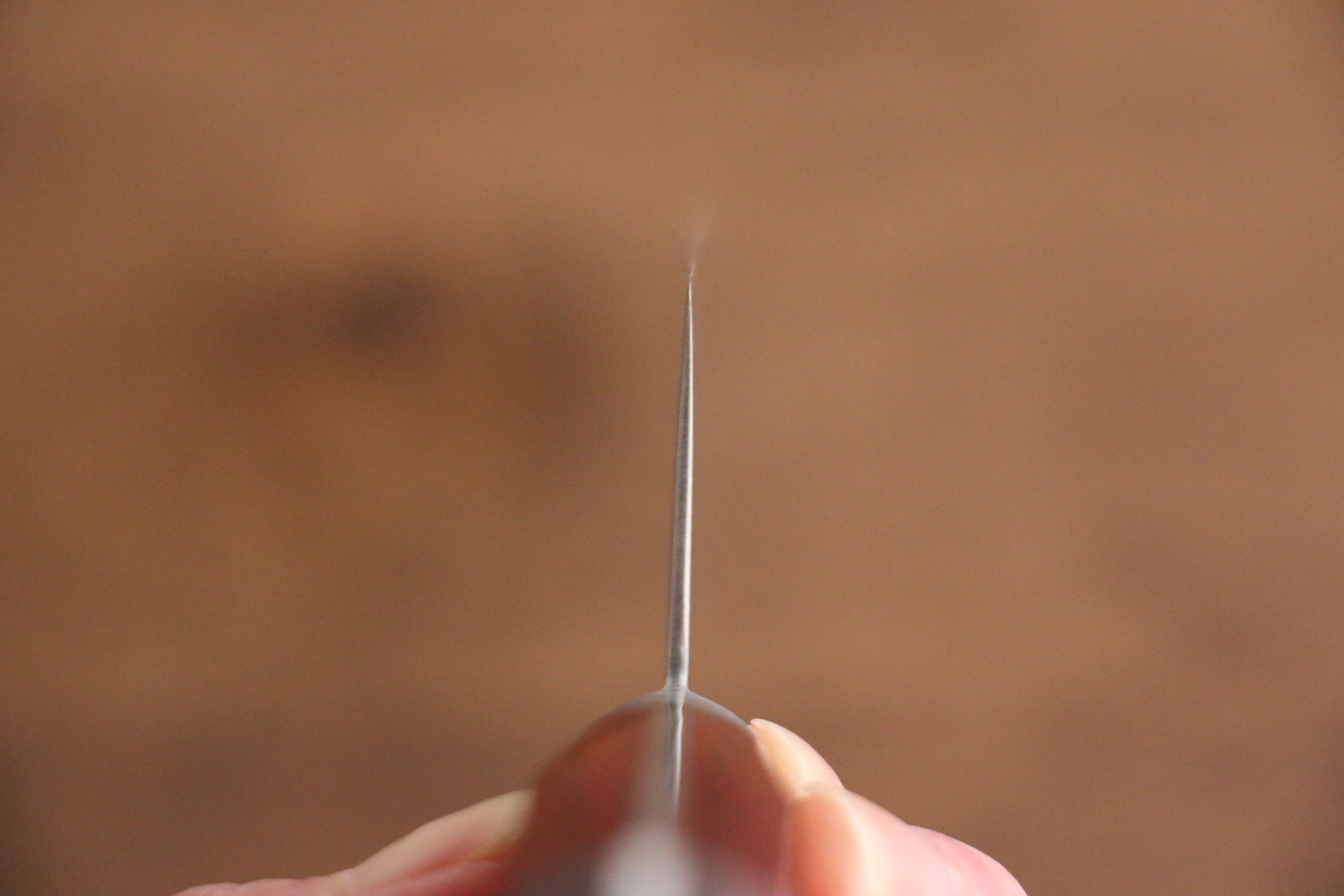 清助 海浪 AUS10 鏡面處理 大馬士革紋 牛刀 210mm 紅合成木 握把 - 清助刃物