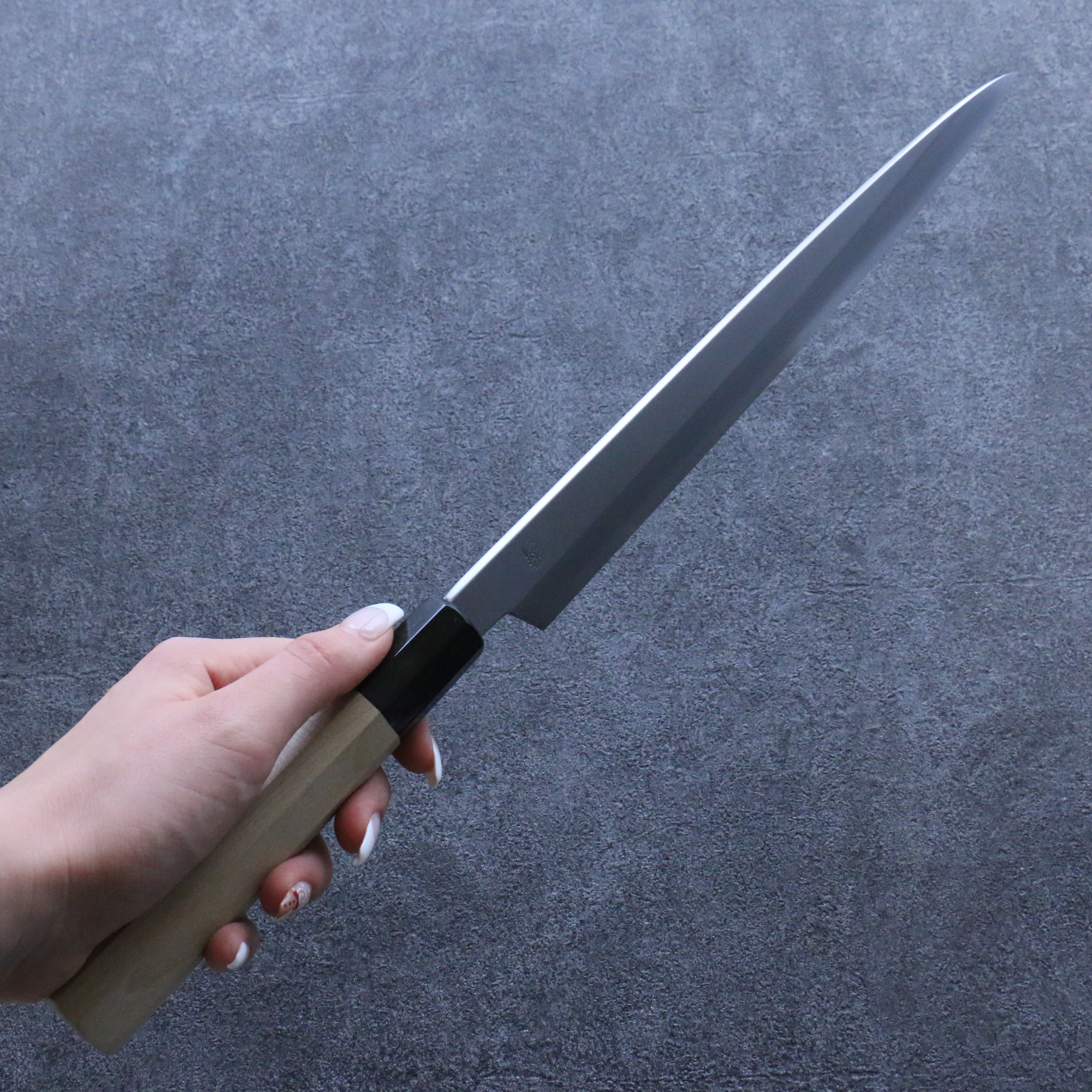 菊月 銀三鋼 Bokashi 柳刃 270mm 木蘭 握把 - 清助刃物