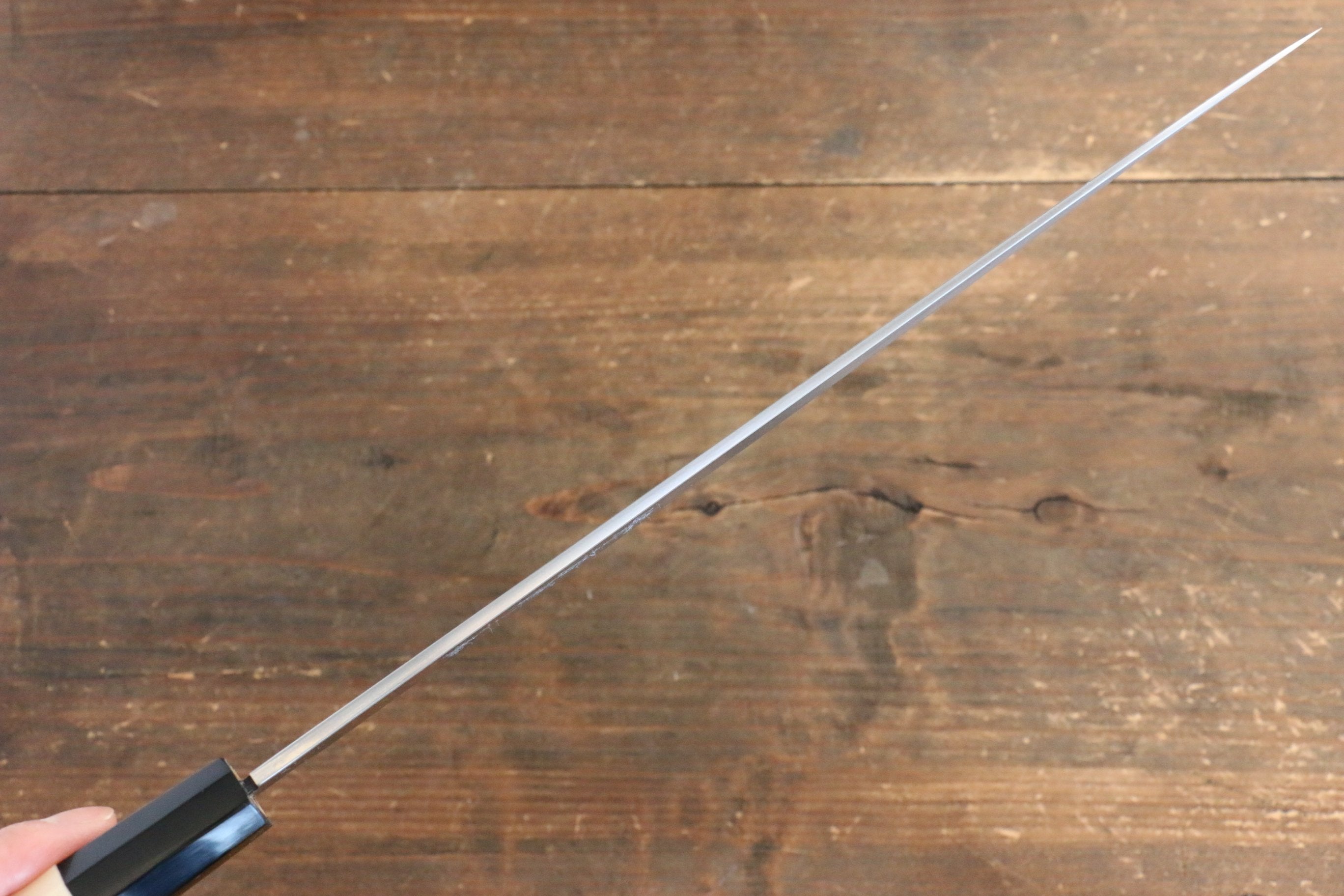 堺 孝行 主廚系列 銀三鋼 河豚刀 270mm 木蘭握把 - 清助刃物