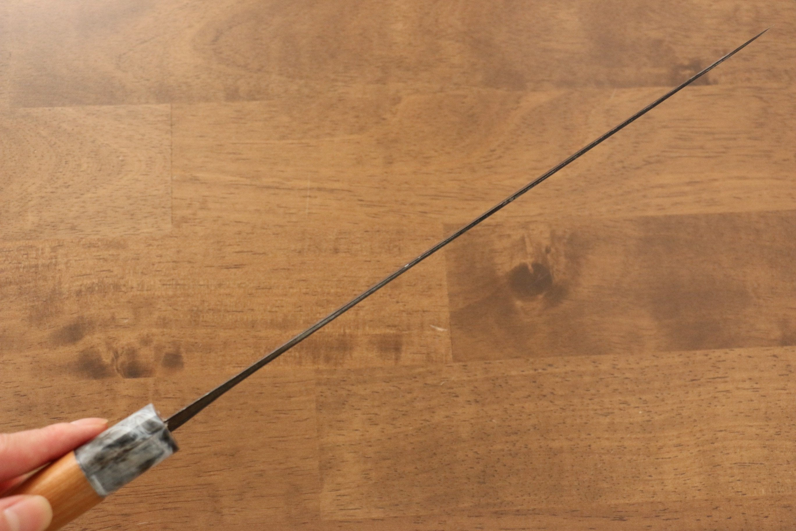 昌景 水 青鋼二號 黑打 筋引 270mm 美國櫻桃木握把 - 清助刃物