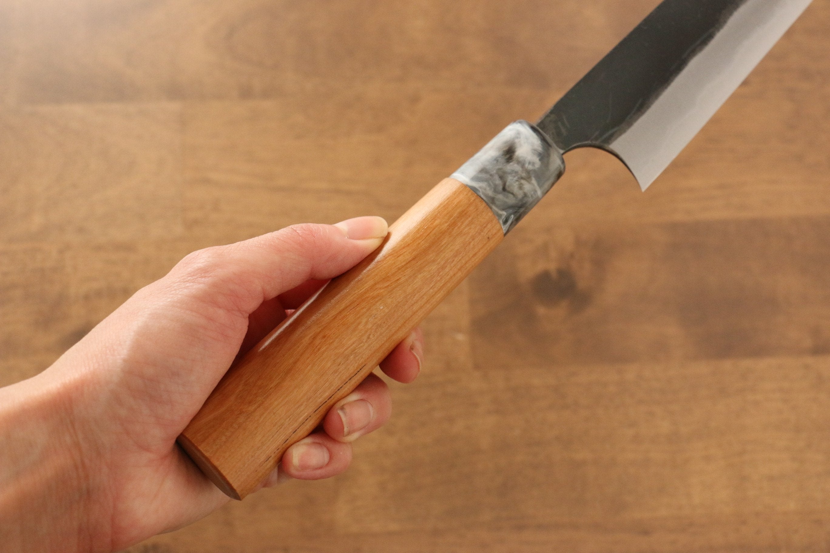 昌景 水 青鋼二號 黑打 筋引 270mm 美國櫻桃木握把 - 清助刃物